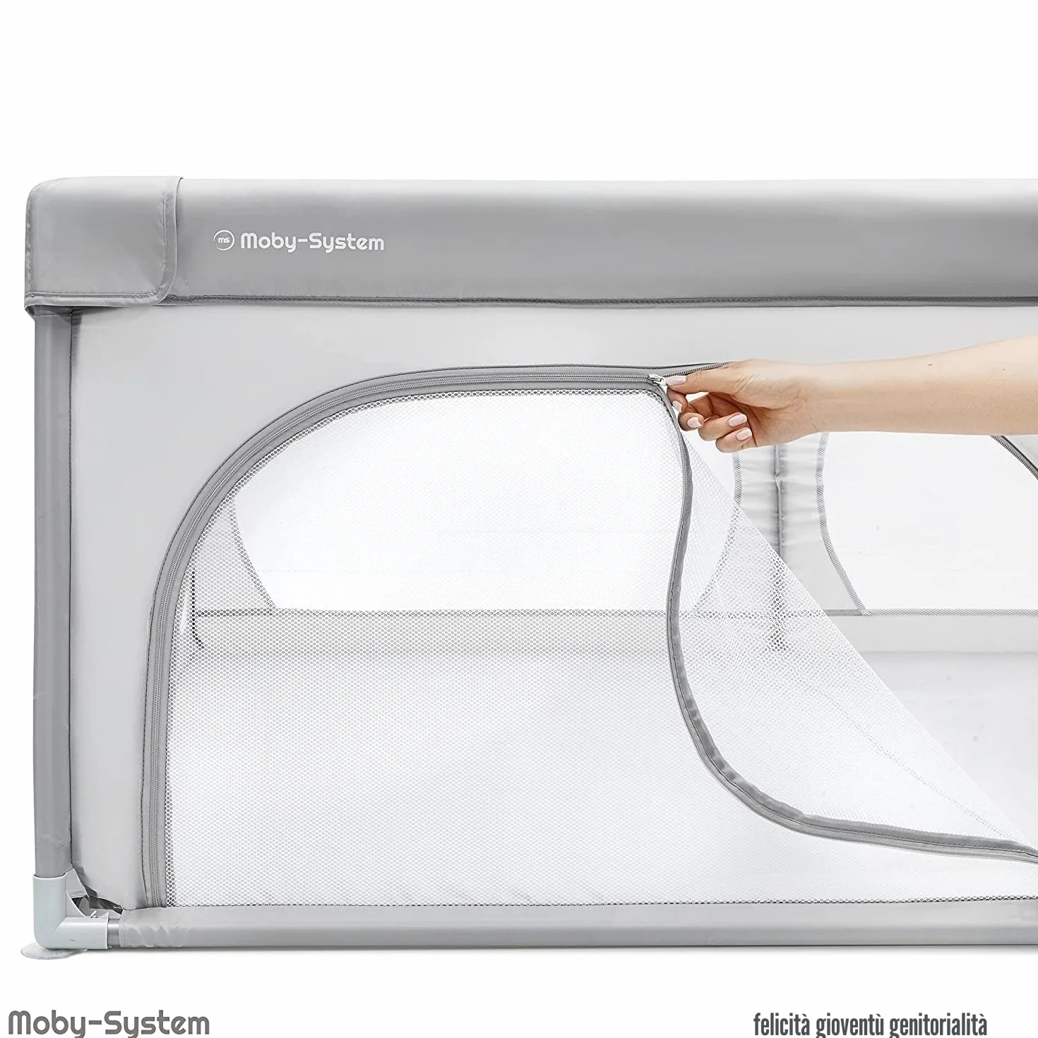 Moby-System Box Bambini 140x200 cm Recinto per Bambini Box Neonato Superficie Antiscivolo Finitura Sicura