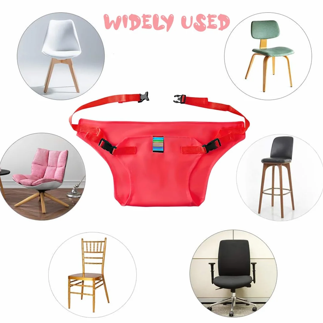 Cinturino di Sicurezza Universale per Seggiolone Pappa, Seggiolini Sicurezza Bambini con Cinghie, Rosso