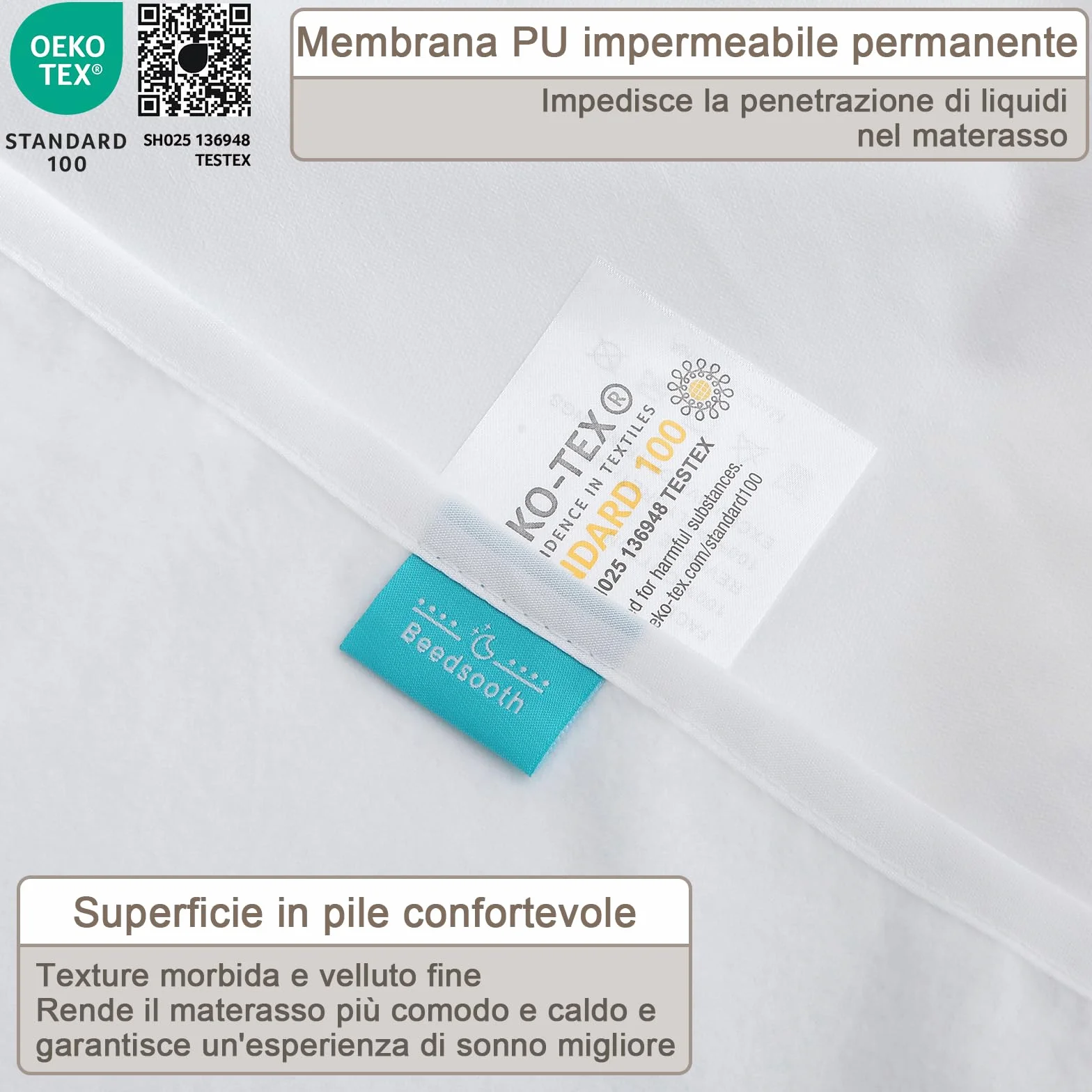 Coprimaterasso Impermeabile Culla 70x140 cm Flanella Top, Lenzuola Lettino Neonato Lavabile Traspirabilità 4 Angoli Elastici