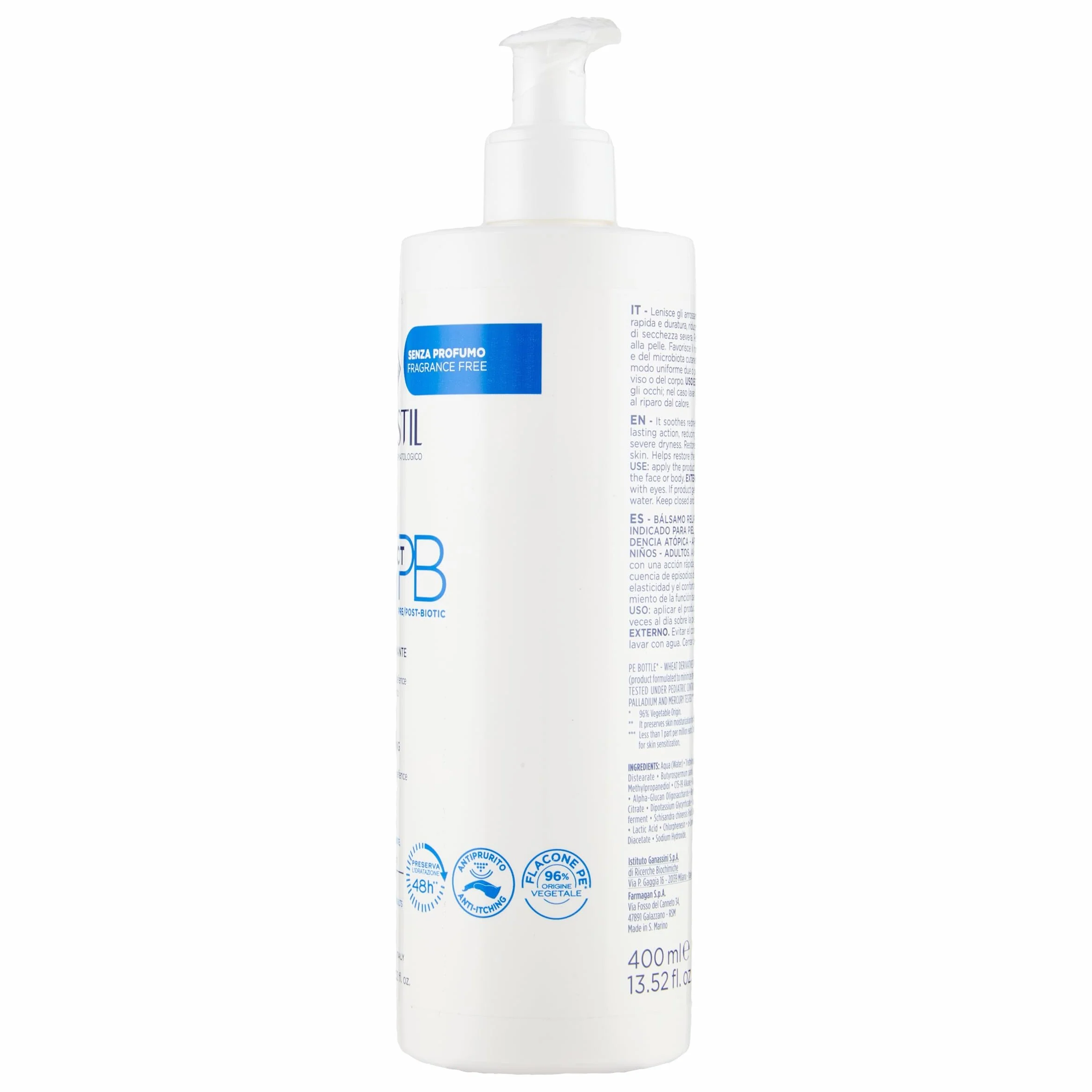 Rilastil Xerolact Balsamo PB Viso e Corpo 400 ml Relipidante Antirritazioni Pelli Atopiche