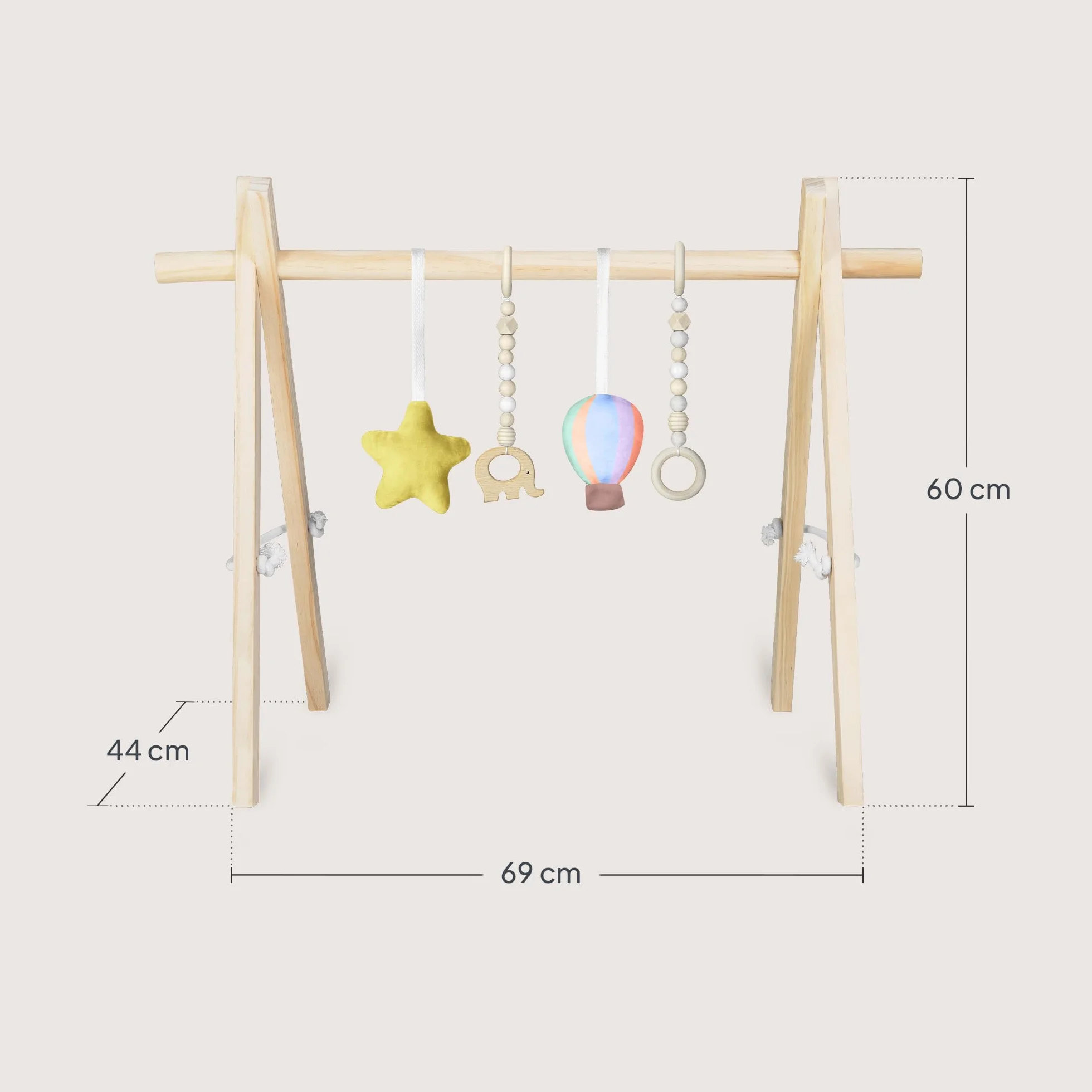 Lionelo Anis Palestrina Legno Baby Gym Giochi Rimovibili Pieghevole Centro Attività Neonato Giocattolo Montessori
