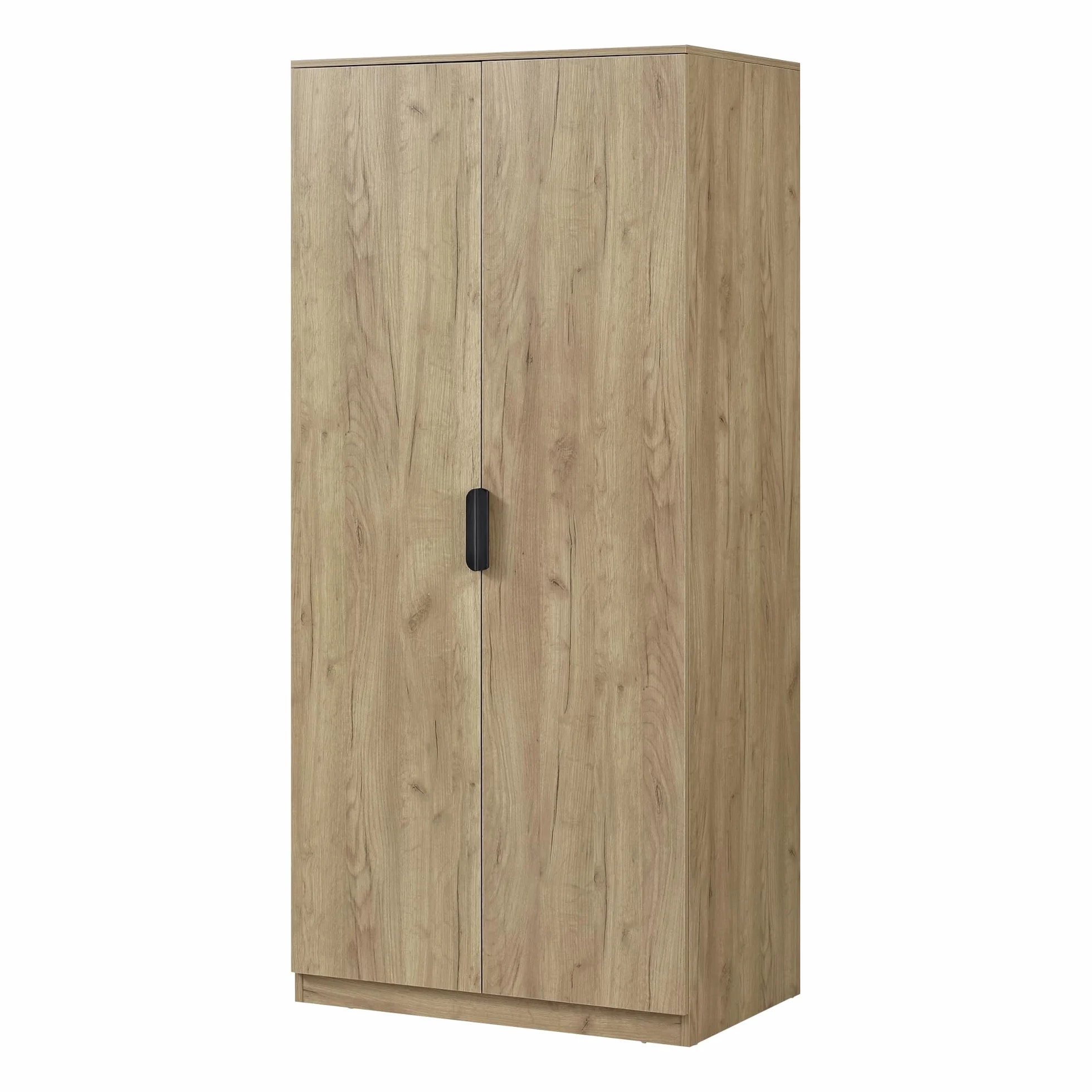 Armadio Guardaroba per Camera da Letto 4 Scomparti Asta Appendiabiti 176 x 80 x 52 cm Effetto Rovere