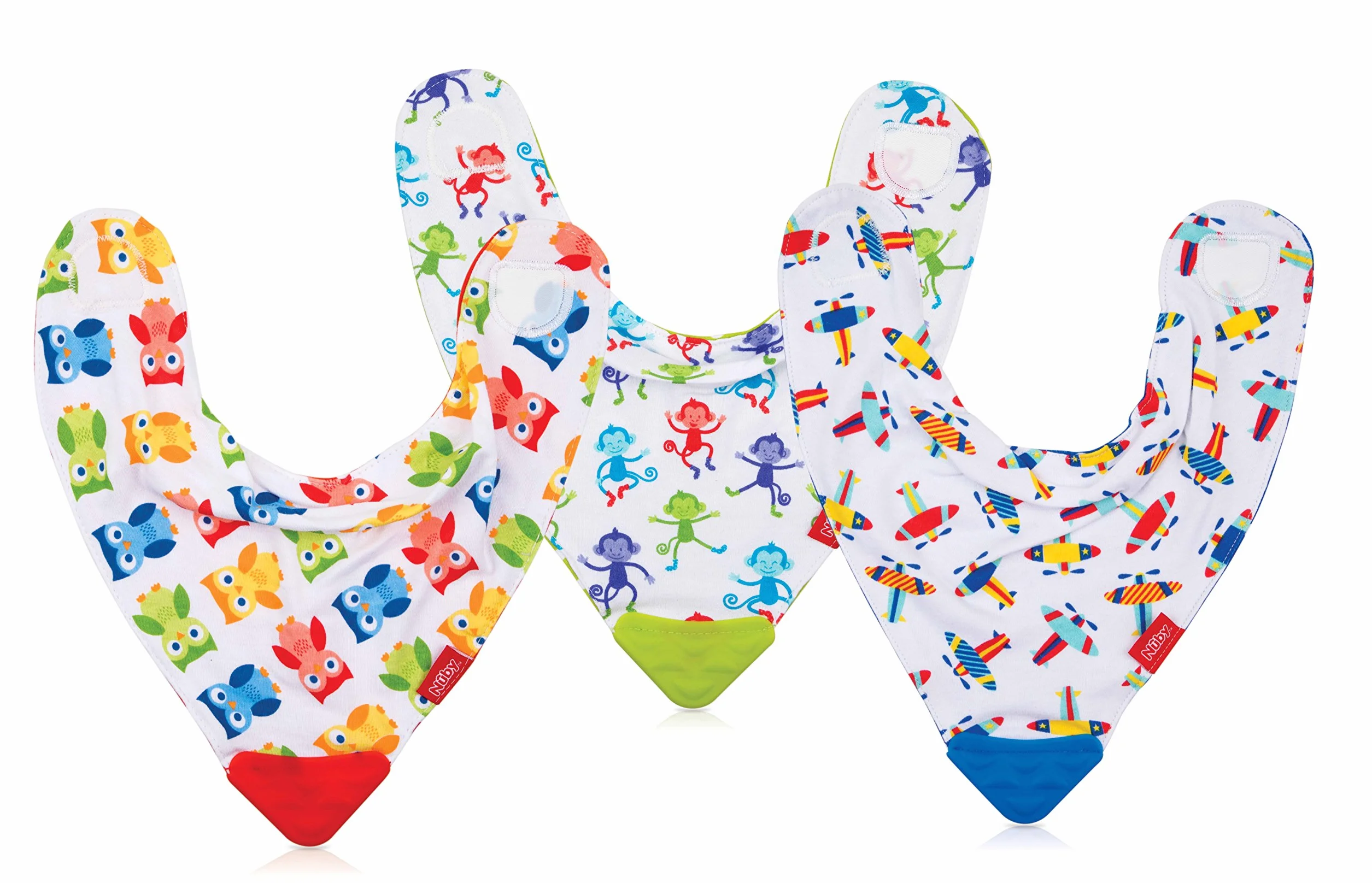 Nuby Bavaglino con Massaggiagengive Bandana ID4290 Modelli Assortiti