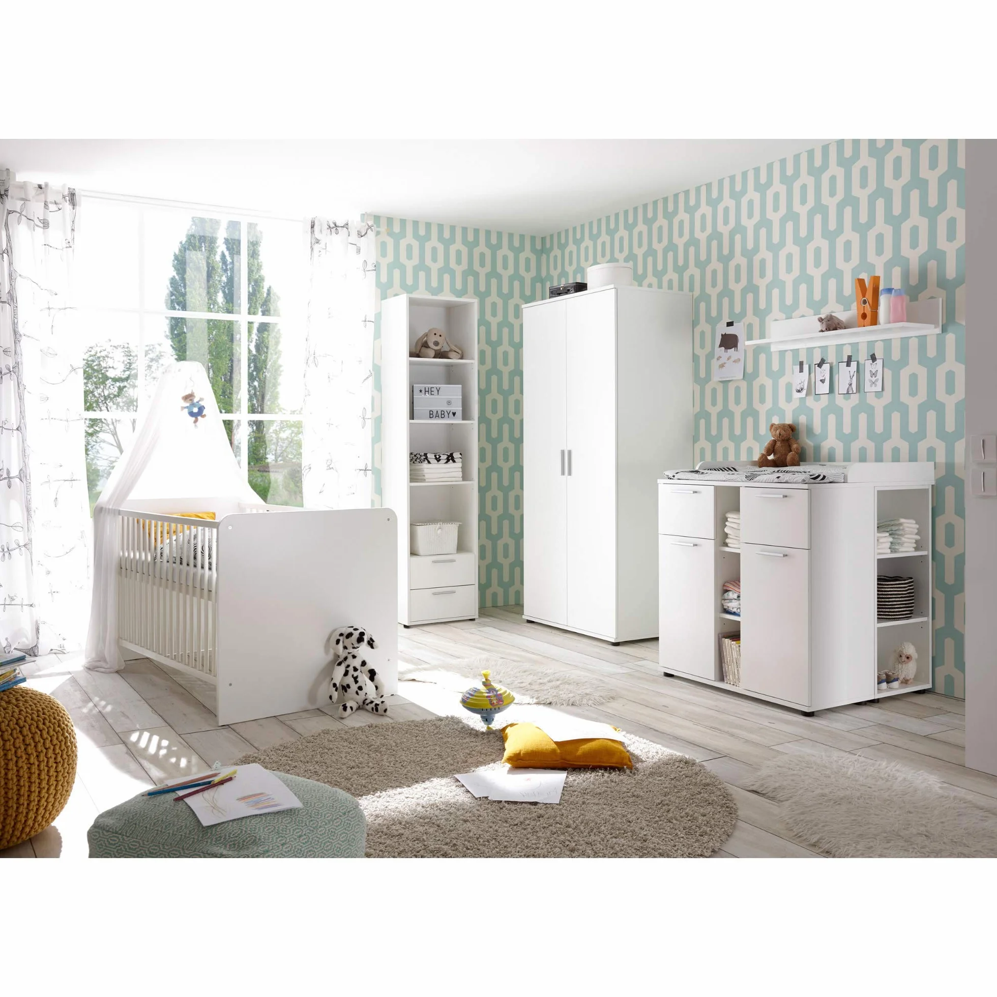 Stella Trading Bibo Armadio bianco 90x191x55 cm