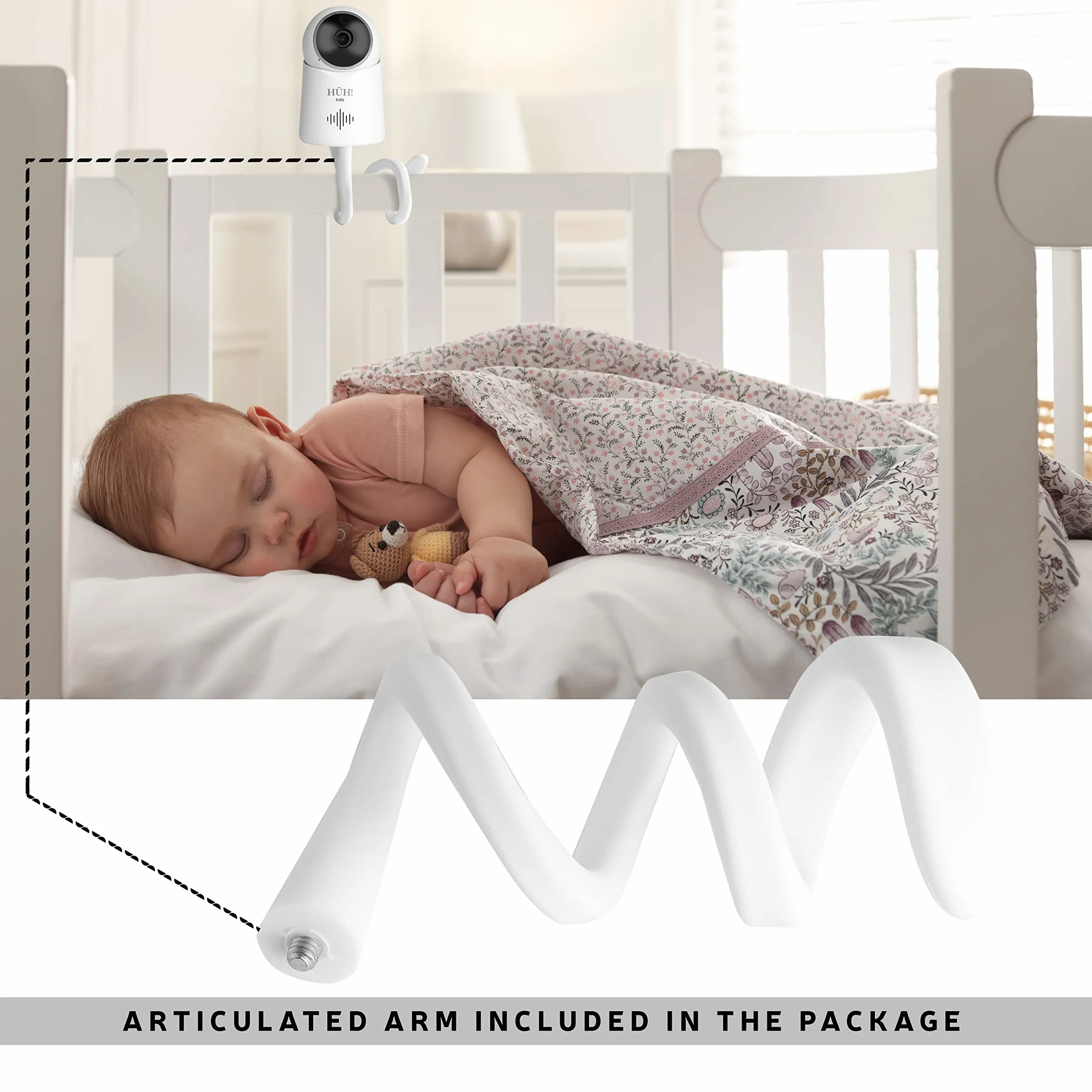 Baby Monitor Video e Audio 5" Senza WiFi Telecamera Neonati HD Visione Notturna Audio Bidirezionale VOX Batteria 3600mAh