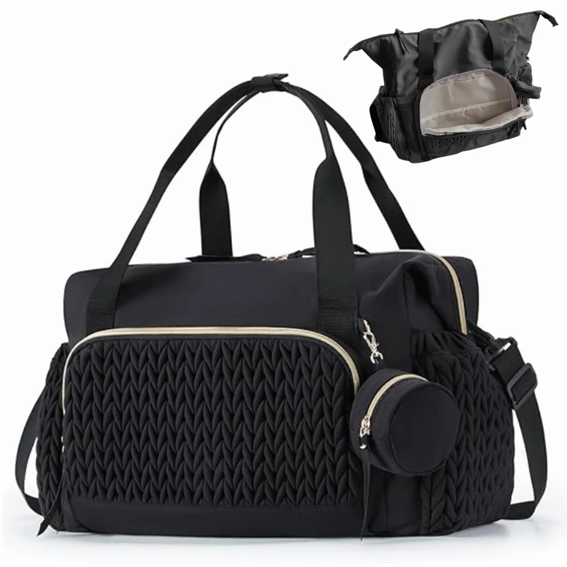 Borsa per pannolini con custodia rimovibile, tracolla regolabile, per viaggio