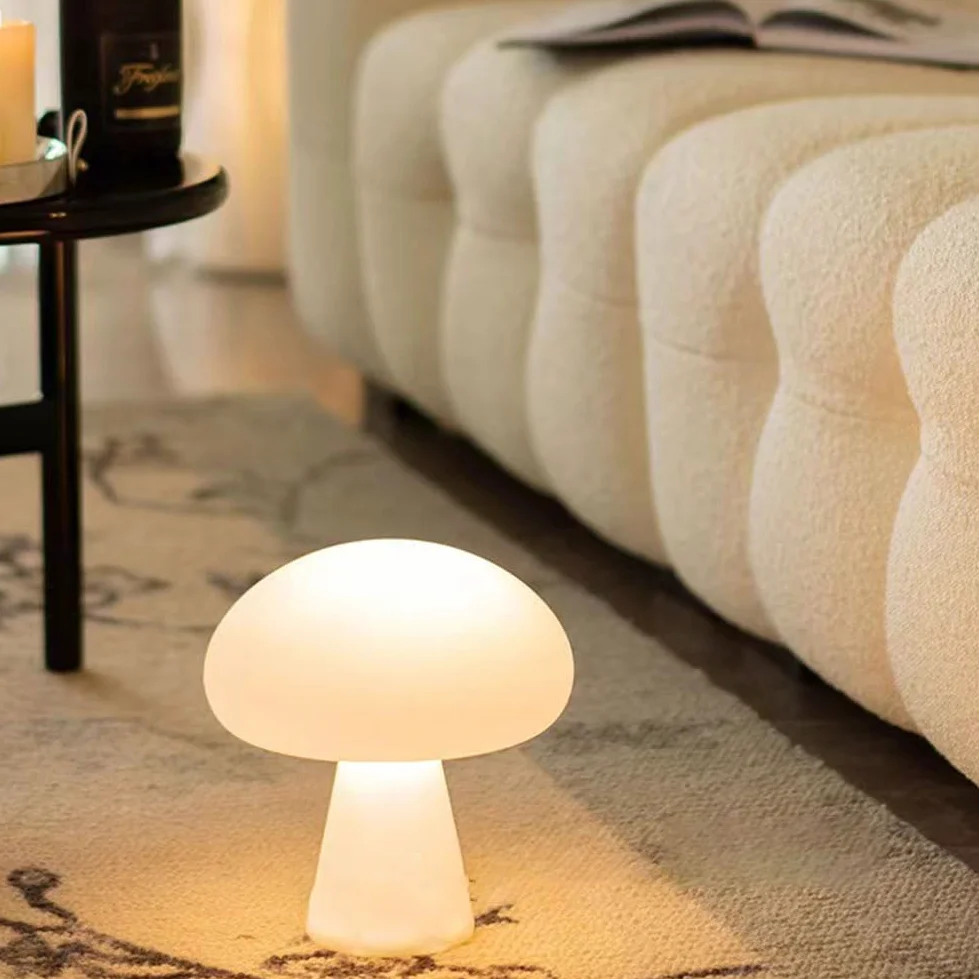 Lampada da Tavolo a LED Ricaricabile con Interruttore a Tocco Dimmerabile Luce da Tavolo a Fungo Lampada Decorativa per Interni Senza Fili Luce Notturna Fungo A Batteria Illuminazione