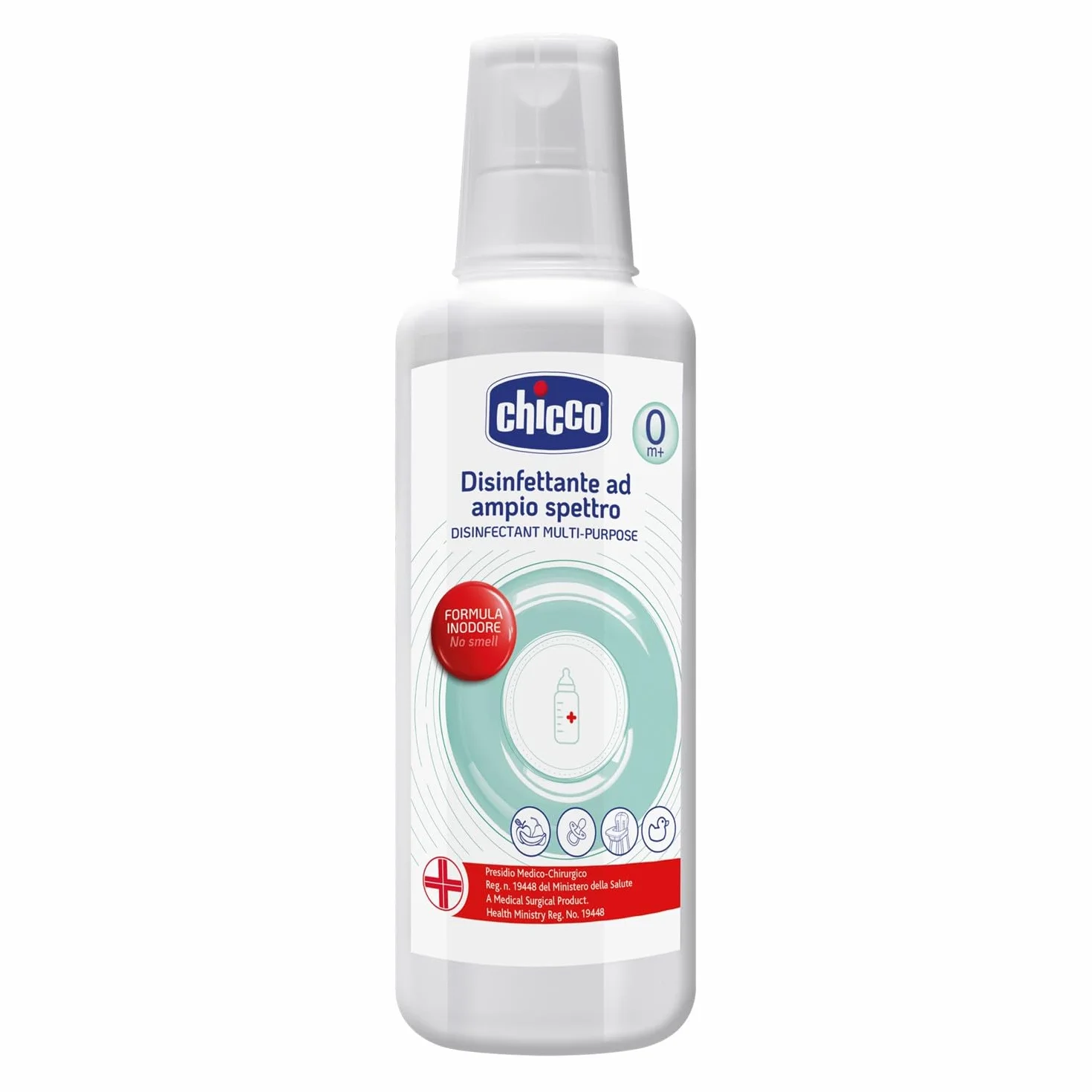 Chicco Liquido Disinfettante Multiuso 1 Litro Igienizzante Biberon Tettarelle Succhietti Giochi Frutta Verdura