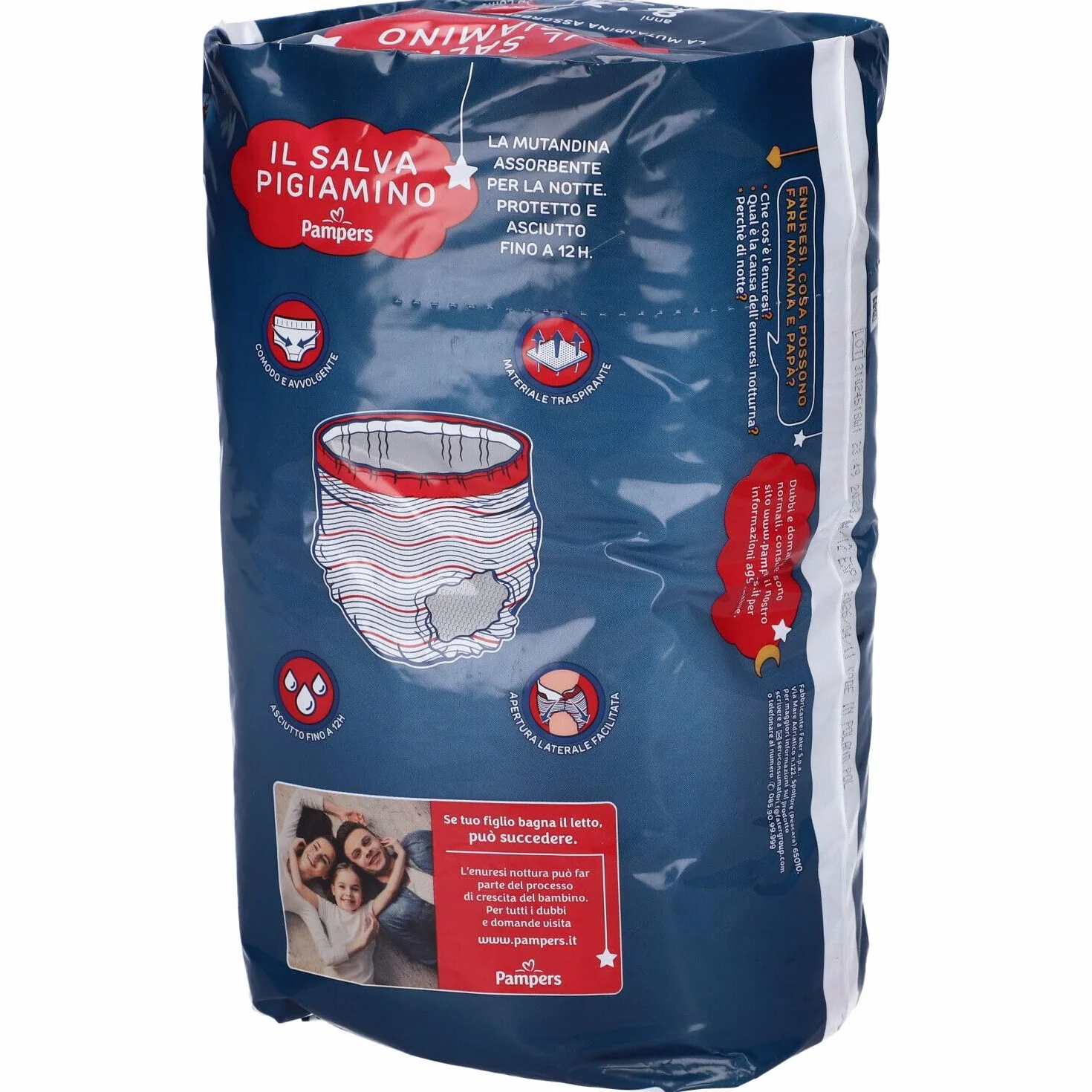 Pampers Il Salva Pigiamino 8-12 anni L/XL (27-43 kg) Enuresi Notturna 54 Pannolini Bambino