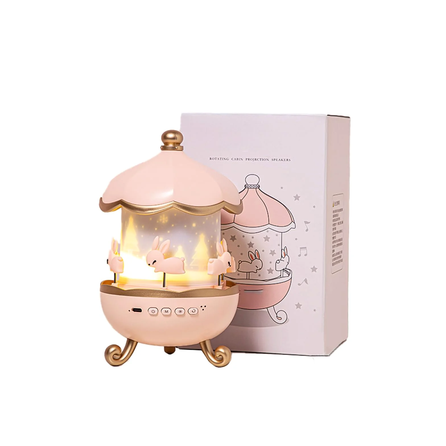 Proiettore stellare carillon portatile con batteria da 1200 mAh 12 effetti visivi coinvolgenti e luce notturna regolabile per la casa U Proiettore luce notturna stella musicale musicale Tema per da