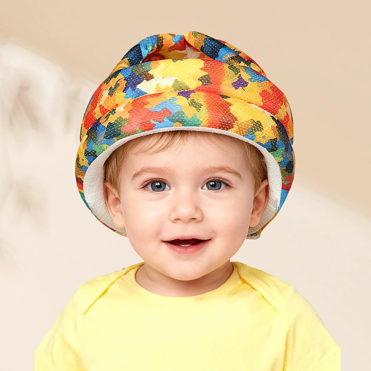 Caschetto Primi Passi Casco Bambini 6-36 Mesi Neonato Colore Foglia D'acero