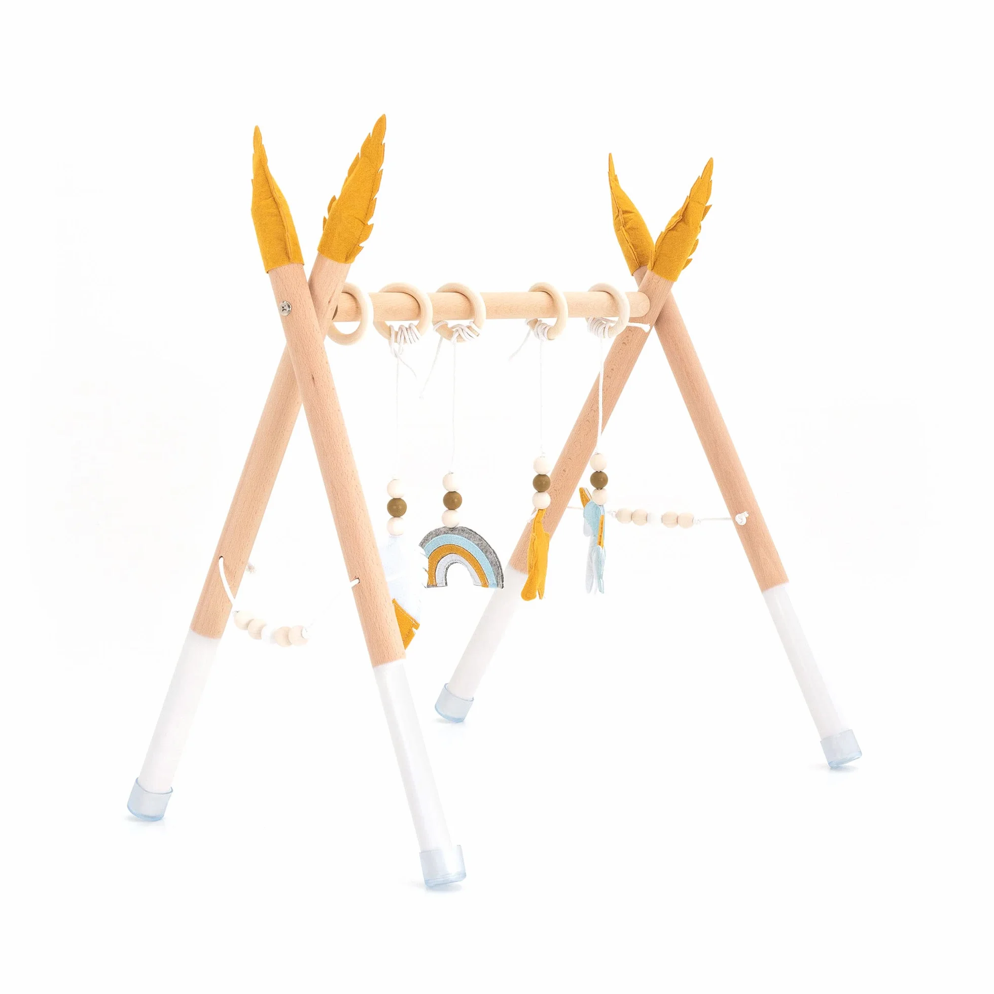 Palestra per Bambino Montessori 60 x 44 x 57 cm Legno Ecologico Arco da Gioco Multicolore