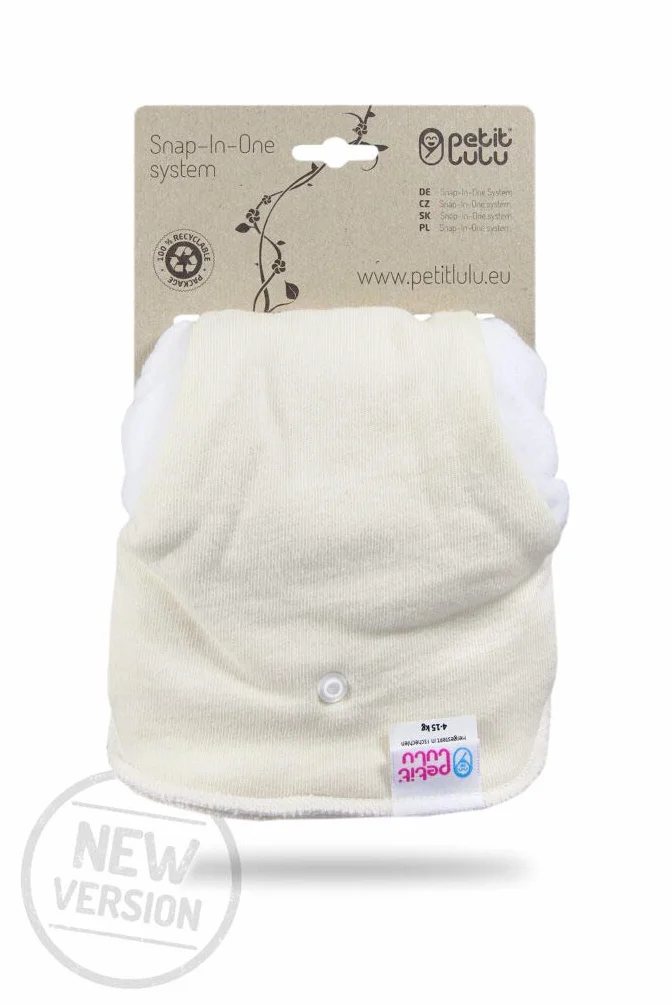 Petit Lulu SIO Basic AI2 Inserti Pannolini Tessuto Nuova Versione Riutilizzabile Lavabile Bamboo Booster All In Two Prodotto in Europa 1 pezzo