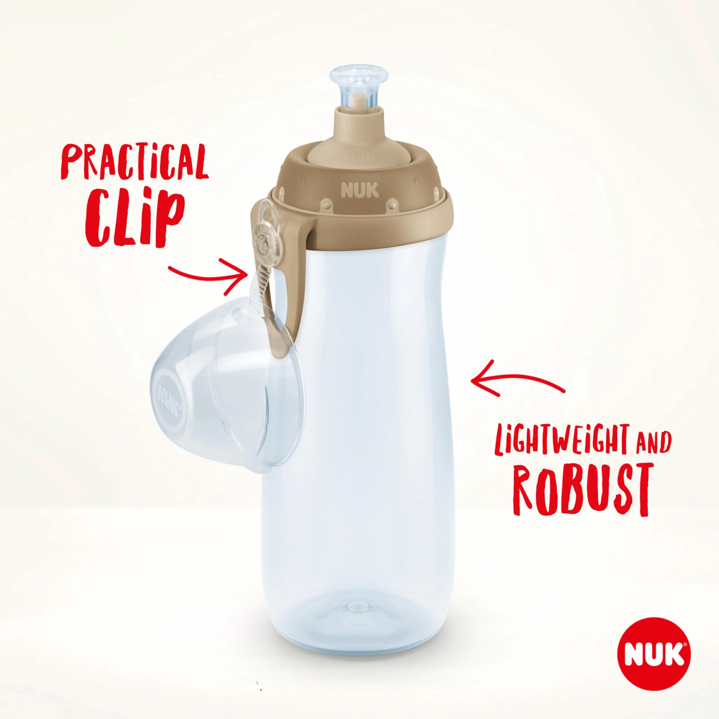 NUK Sports Cup borraccia per bambini 450 ml effetto camaleonte 24+ mesi beccuccio push-pull anti-goccia senza BPA