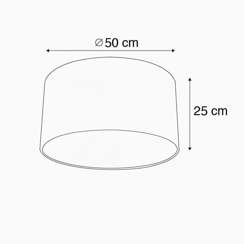 QAZQA cilinder velours - Paralume Classico - luce - Ø 500 mm - Verde -