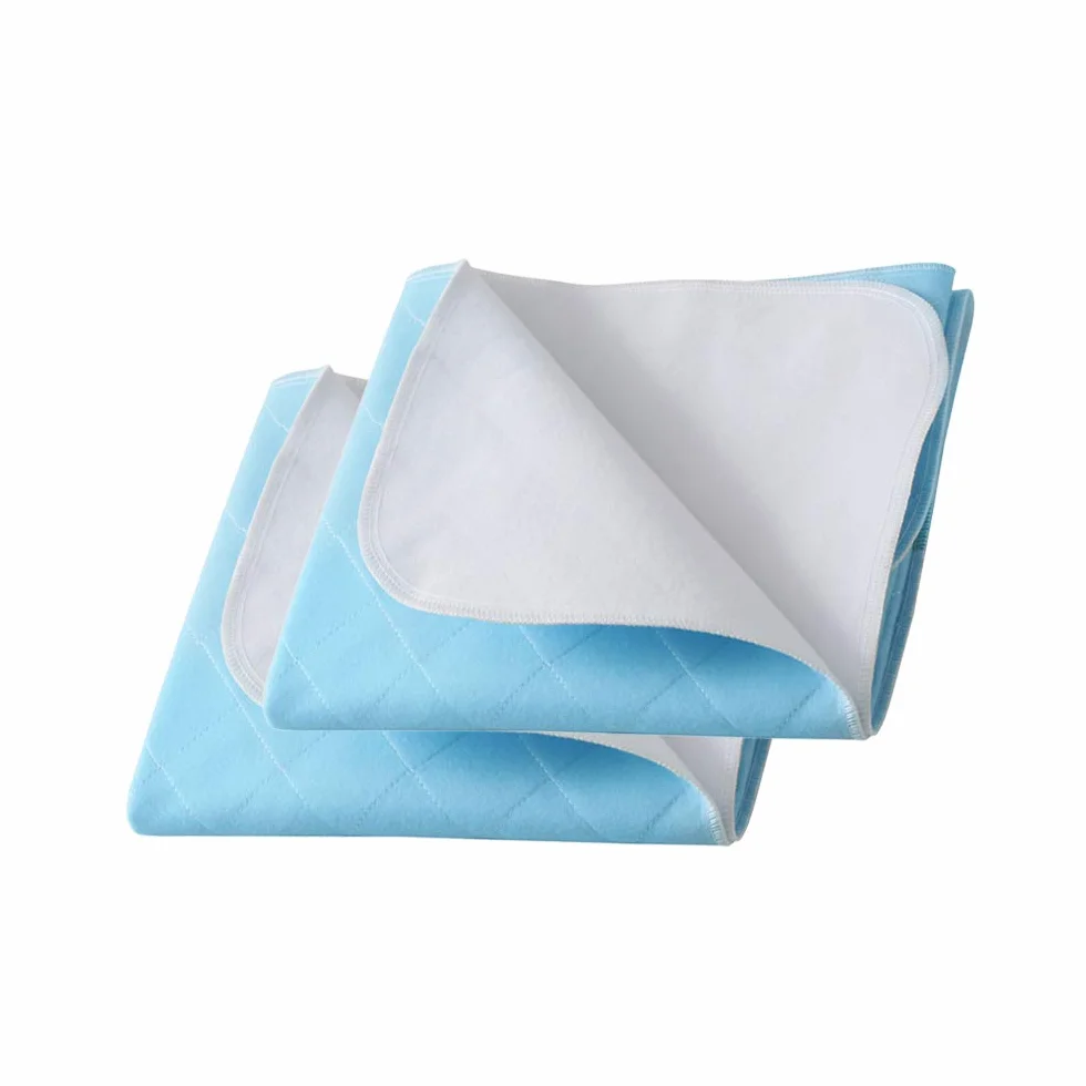 Traversa Impermeabile 70x90cm Set 2 Blu Ad alta assorbenza Lavabile Bebè Bambini Adulti Animale Domestico