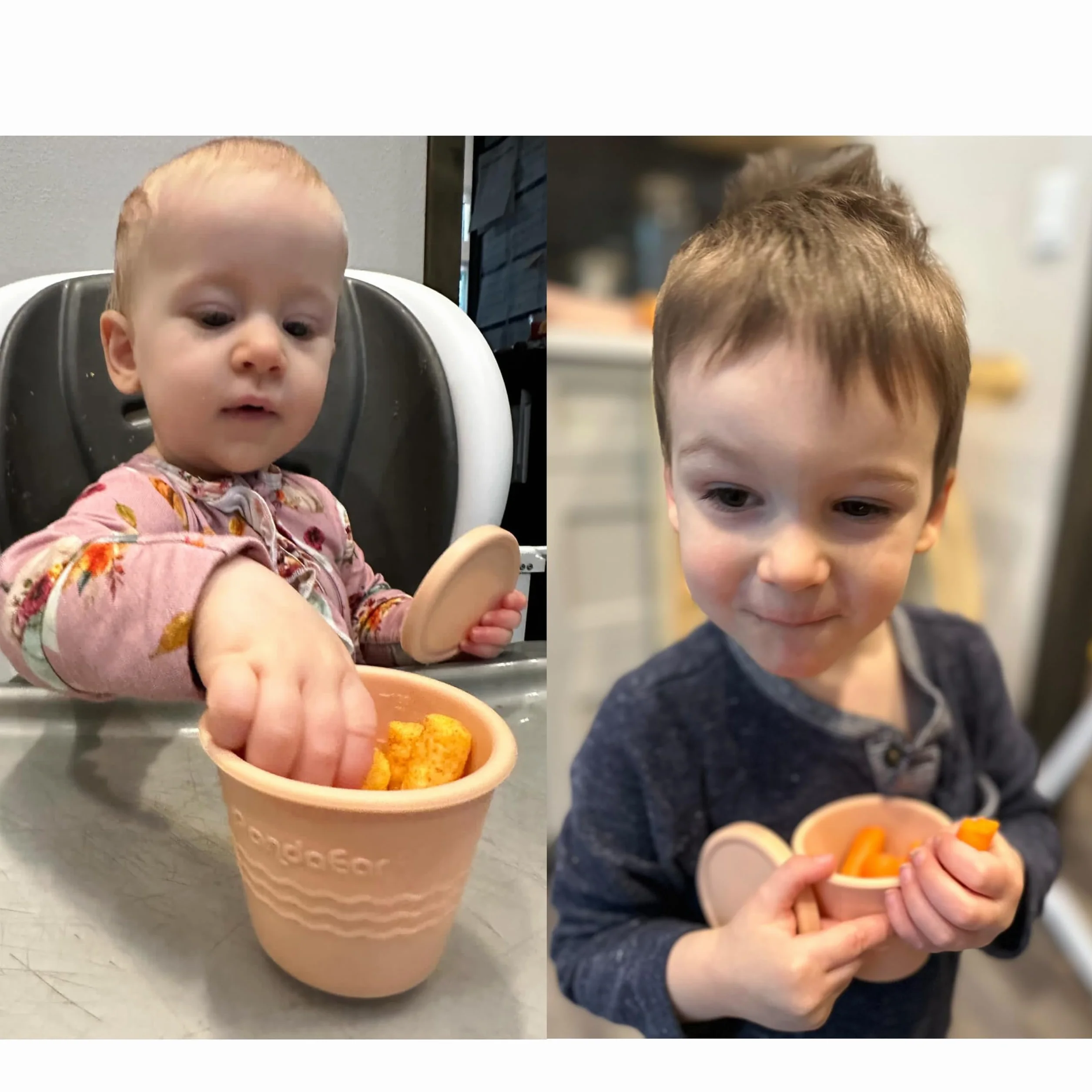 PandaEar 12 Contenitori per Alimenti per Bambini in Silicone 120 ML Riutilizzabili con Coperchi Ermetici