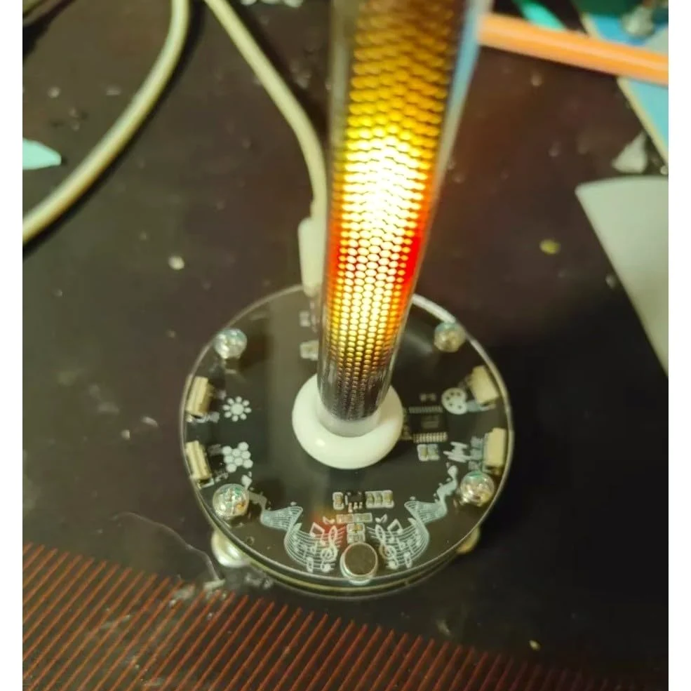 Lampada da tavolo a LED a controllo vocale, 6 x 12 cm, effetto luce RGB | Controllo vivavoce, 11 temi di colore, 6 x 12 cm, compatto, robusto, ideale per la scrivania