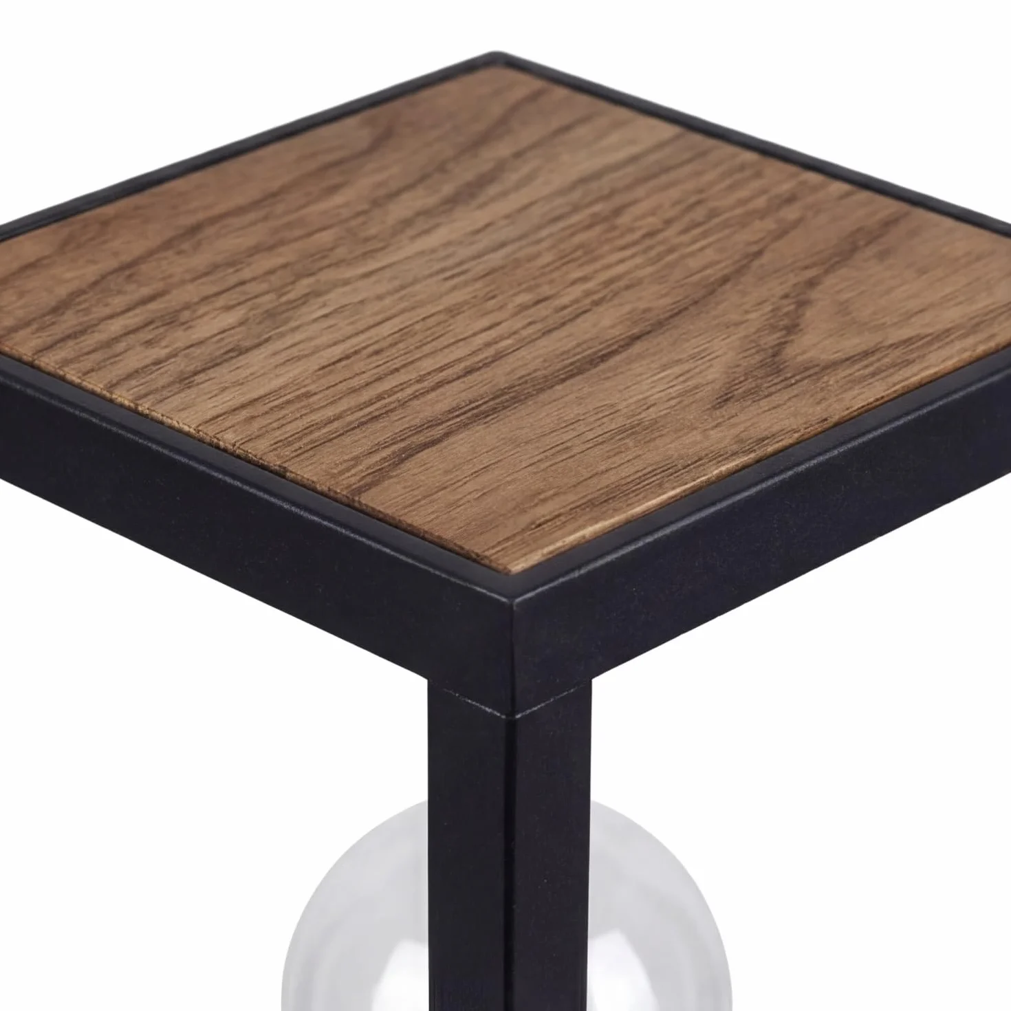 Lampione Vintage Nero Alluminio Ottica legno E27 IP44 H:100 cm Lampada da giardino Lampada da esterno Illuminazione per pavimenti Illuminazione per sentieri Lampione da giardino