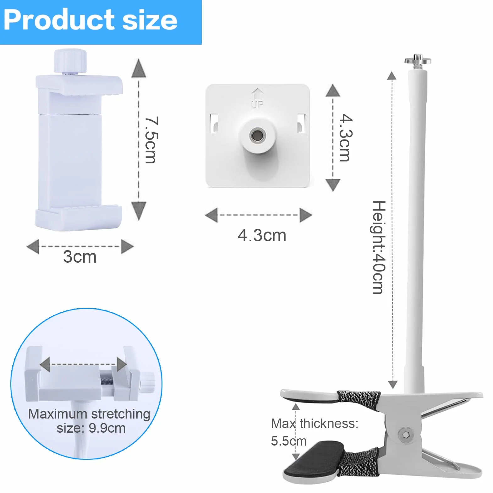 Supporto universale per monitor GHB Babyphone ABM700/SM50B/UU24, momcozy video BM01, BOIFUN
