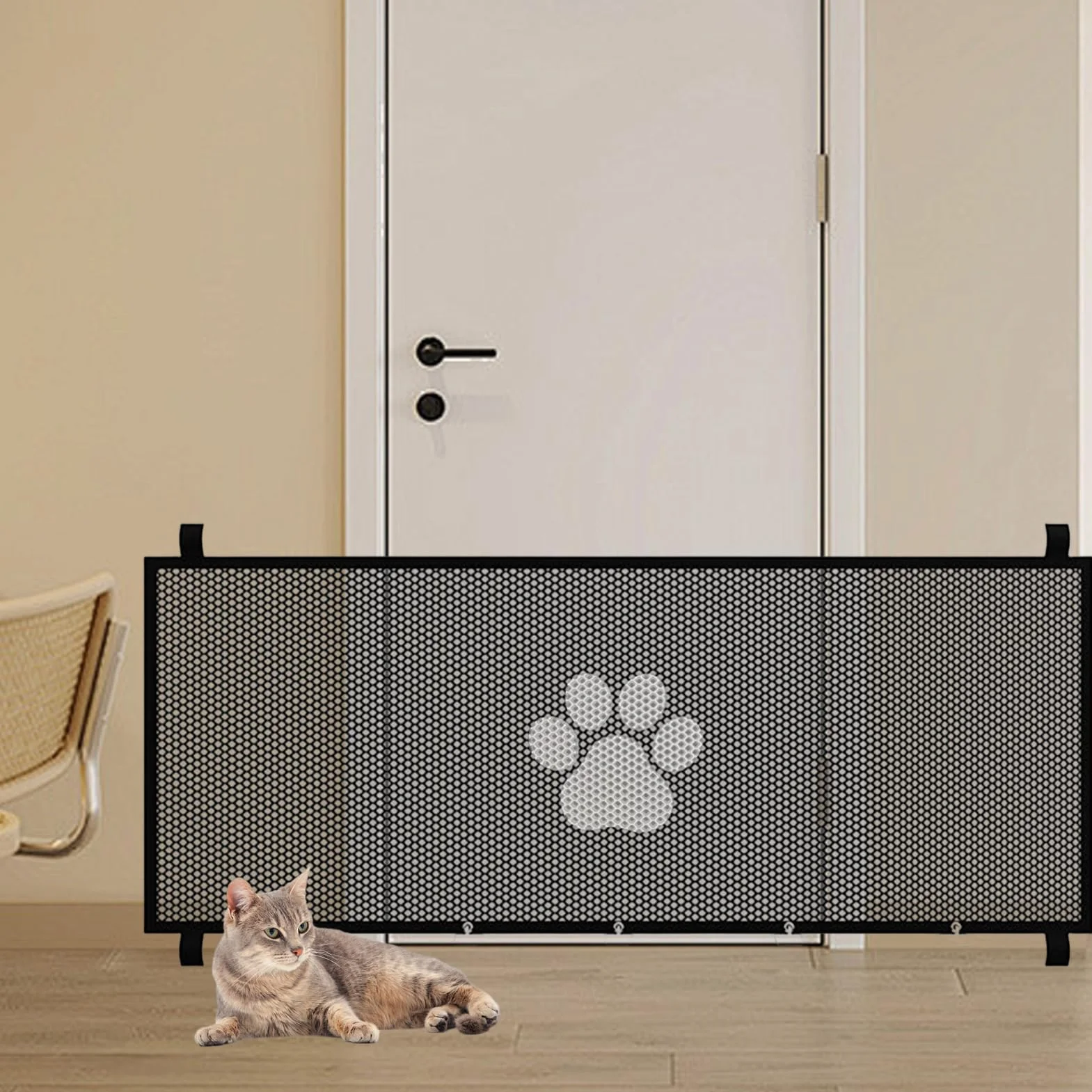 Cancello A Rete Per Animali Domestici Barriera Estensibile Rimovibile Recinto Traspirante per Interno Esterno