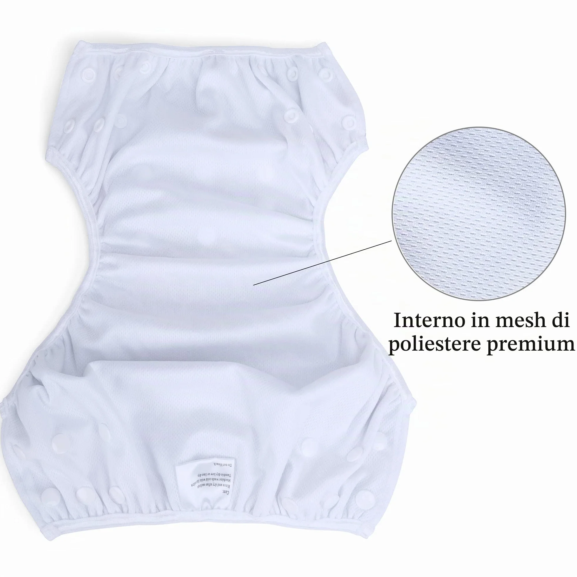 Teamoy Pannolini da Bagno Riutilizzabili Confezione da 2, Costume Regolabili Lavabili per Neonati Ragazze