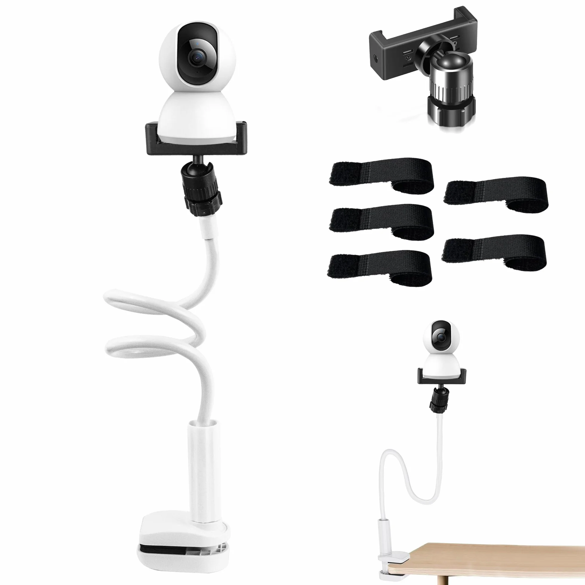 Supporto Baby Monitor Universale Flessibile per Lettino Scrivania, Compatibile con ABM700/SM50B/UU24/BM01/HB6550/HB65/HB6560