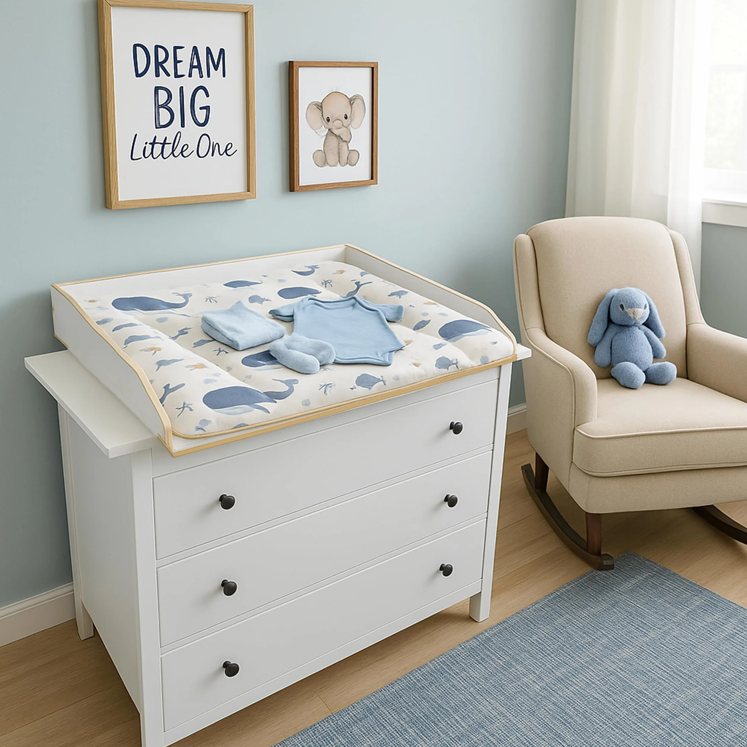 Jonka Piano Fasciatoio per Cassettiera IKEA Hemnes 108 160 cm Legno Naturale Bianco DIN EN 12221
