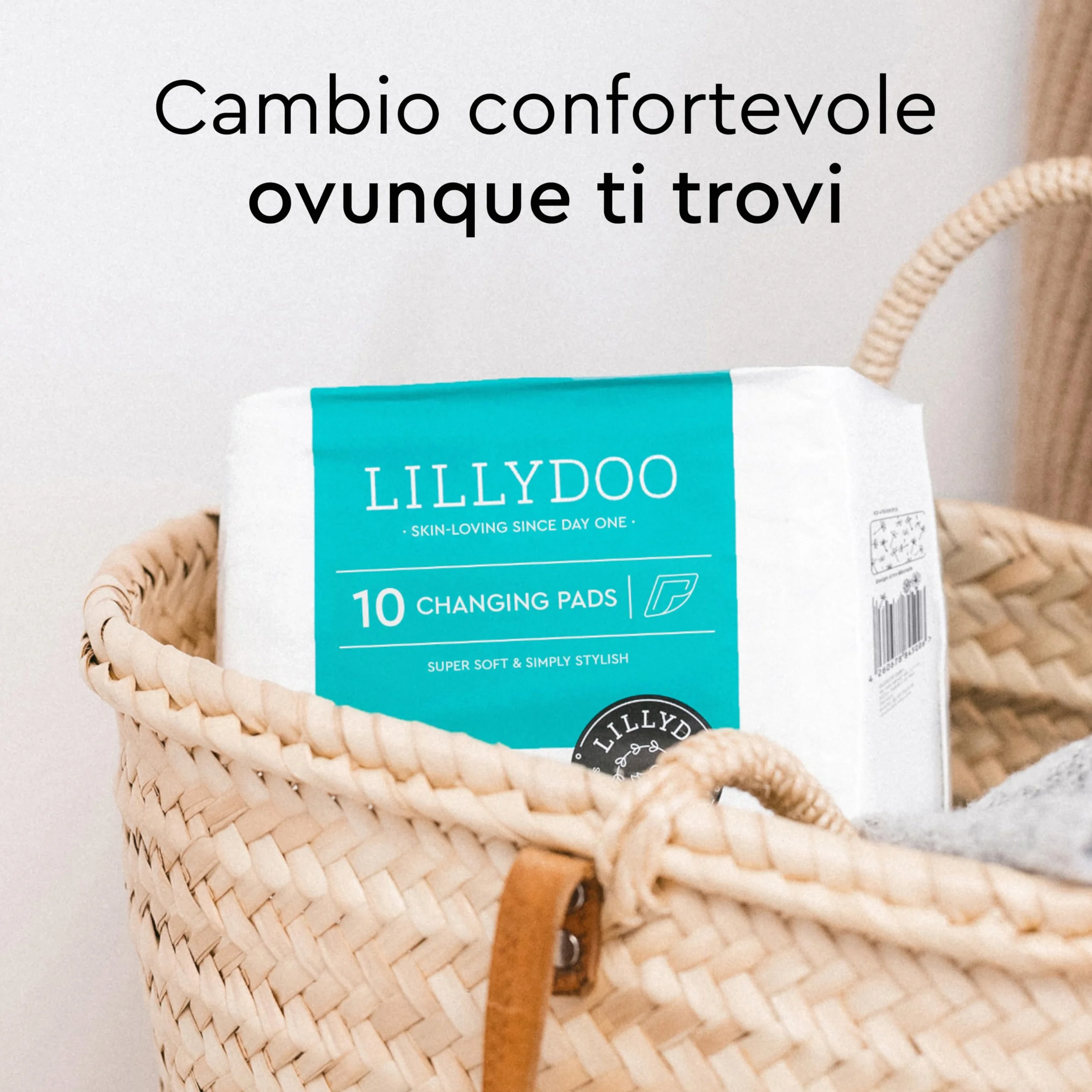 LILLYDOO Teli cambio 60x60 cm 50 pezzi senza profumi pelli sensibili dermatologicamente testati