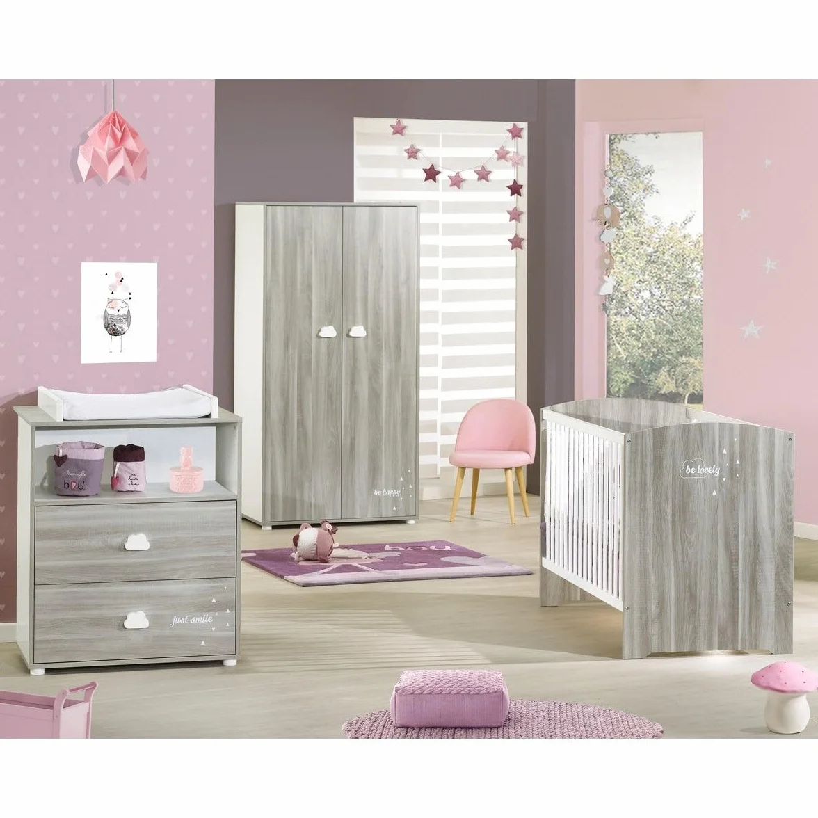 Armadio 2 Ante per Cameretta dei Bambini 85x168x57cm