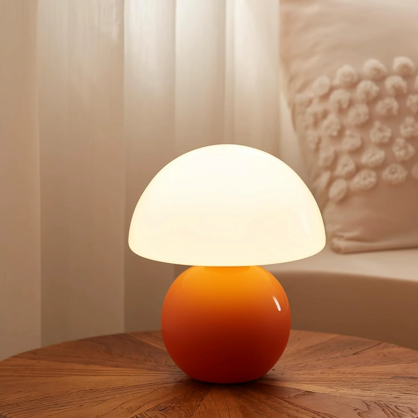 himmel Lampada da tavolo a fungo per camera da letto, comodino da scrivania, piccole lampade per soggiorno, comodini, decorazione a fungo, graziose mini lampade moderne della metà del secolo