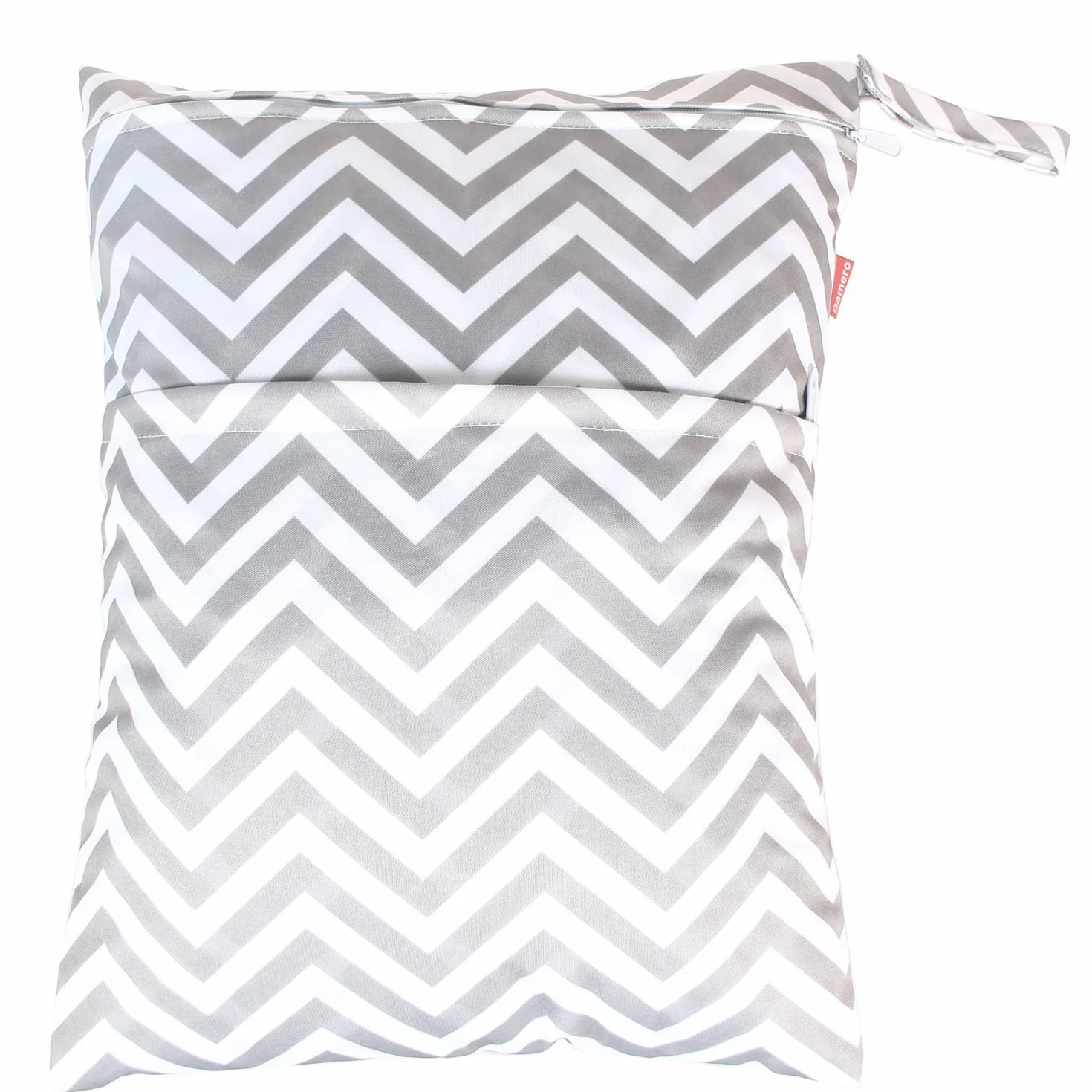 Damero 3pcs Dry Bag Wet Bag per Pannolini Stoffa Daycare Organizzatore Grigio Chevron