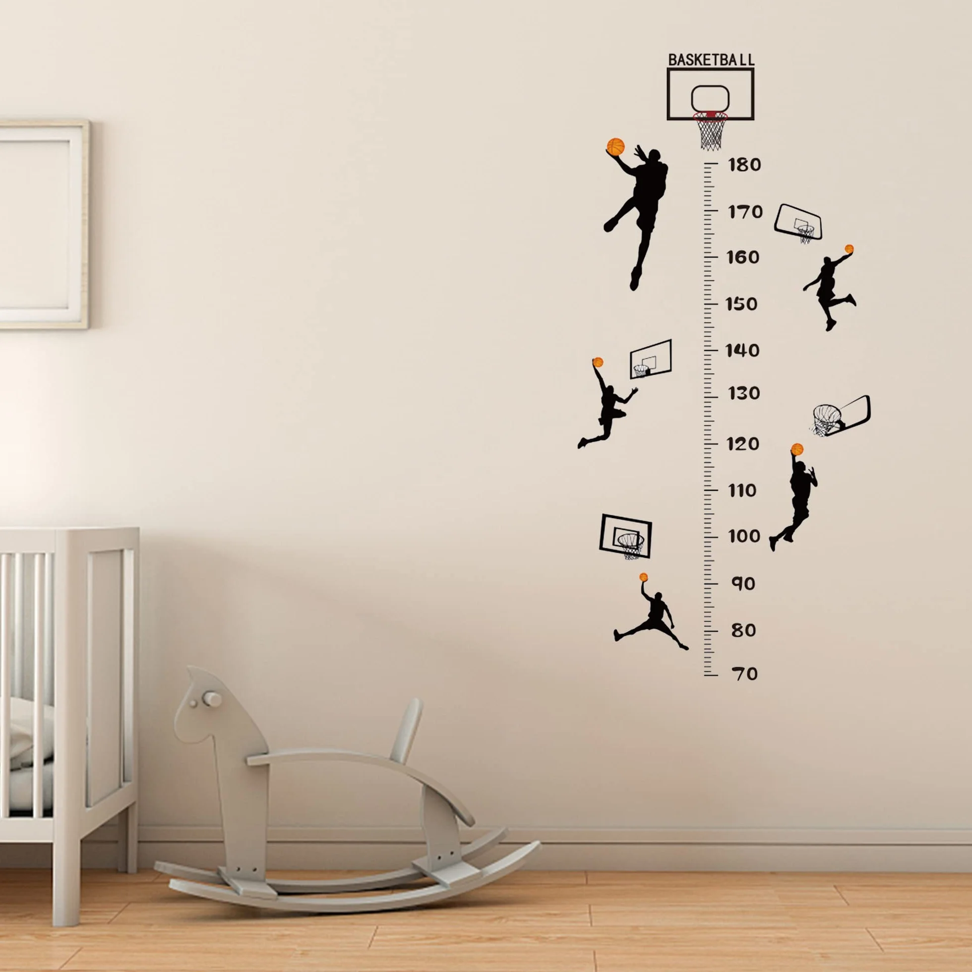 Adesivo da parete misuratore altezza Tabella di crescita Bambini 70-170 cm Vinile rimovibile decorativo