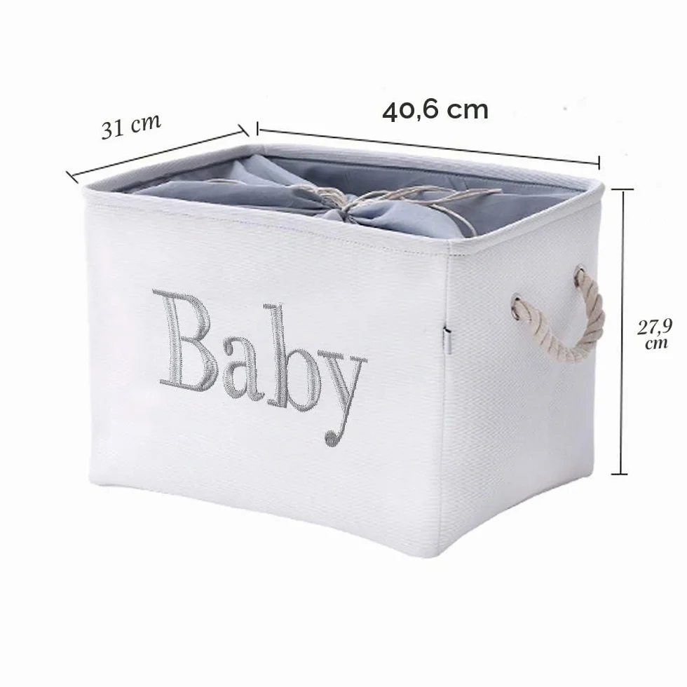 Cesta Giochi Bambini Grande Portaoggetti Pieghevole con Chiusura a Cordino per Kallax