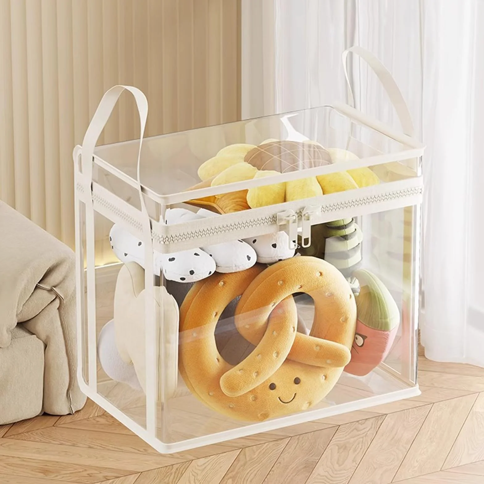 Contenitore PVC Pesante 50L per Asilo Nido e Aula - Cerniere Lunghezza, Design Salvaspazio