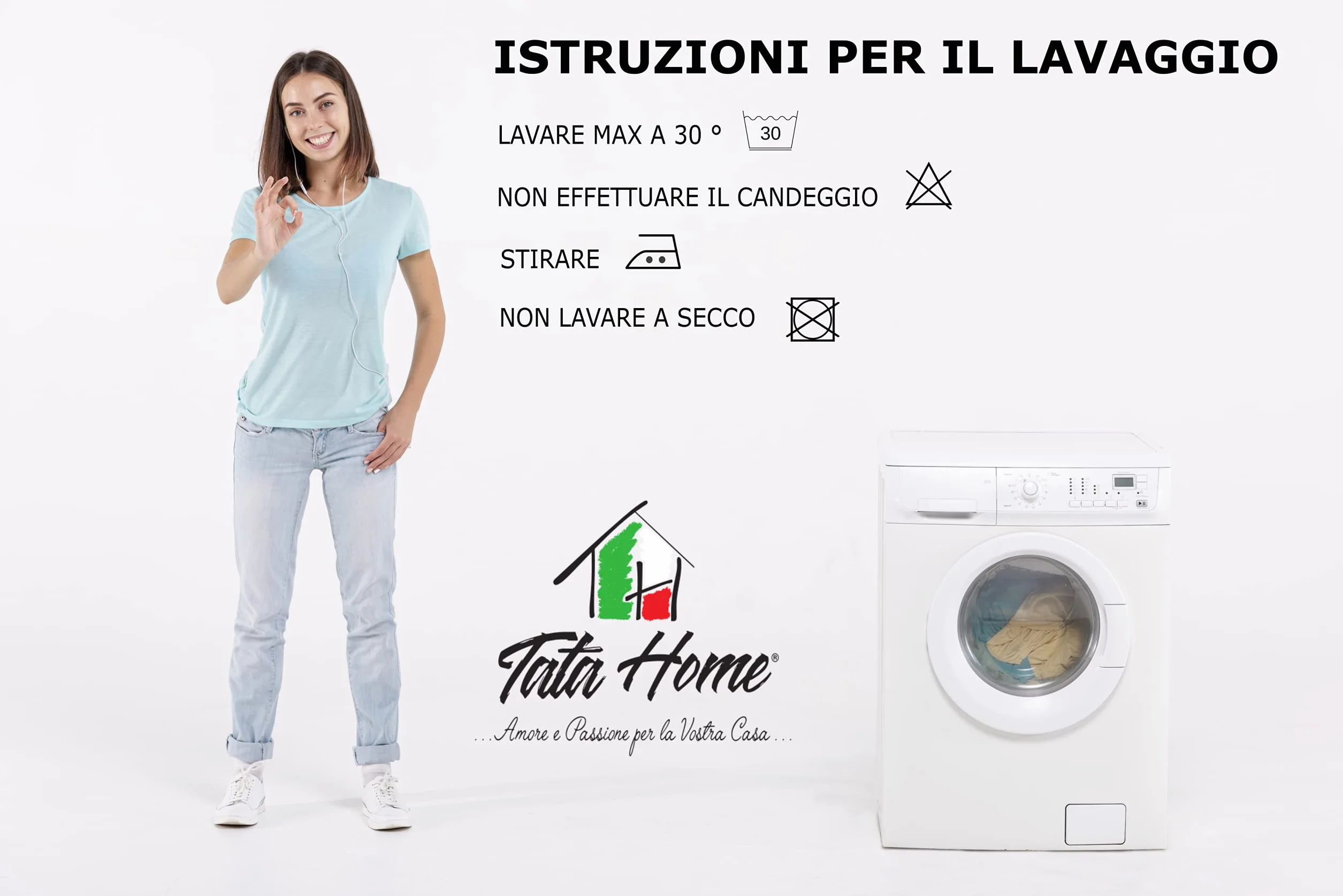Tata Home Tende Bambini Cameretta 60x150 cm Bianche con Lettere Arcobaleno Semitrasparenti Mod. GiorgiaB3