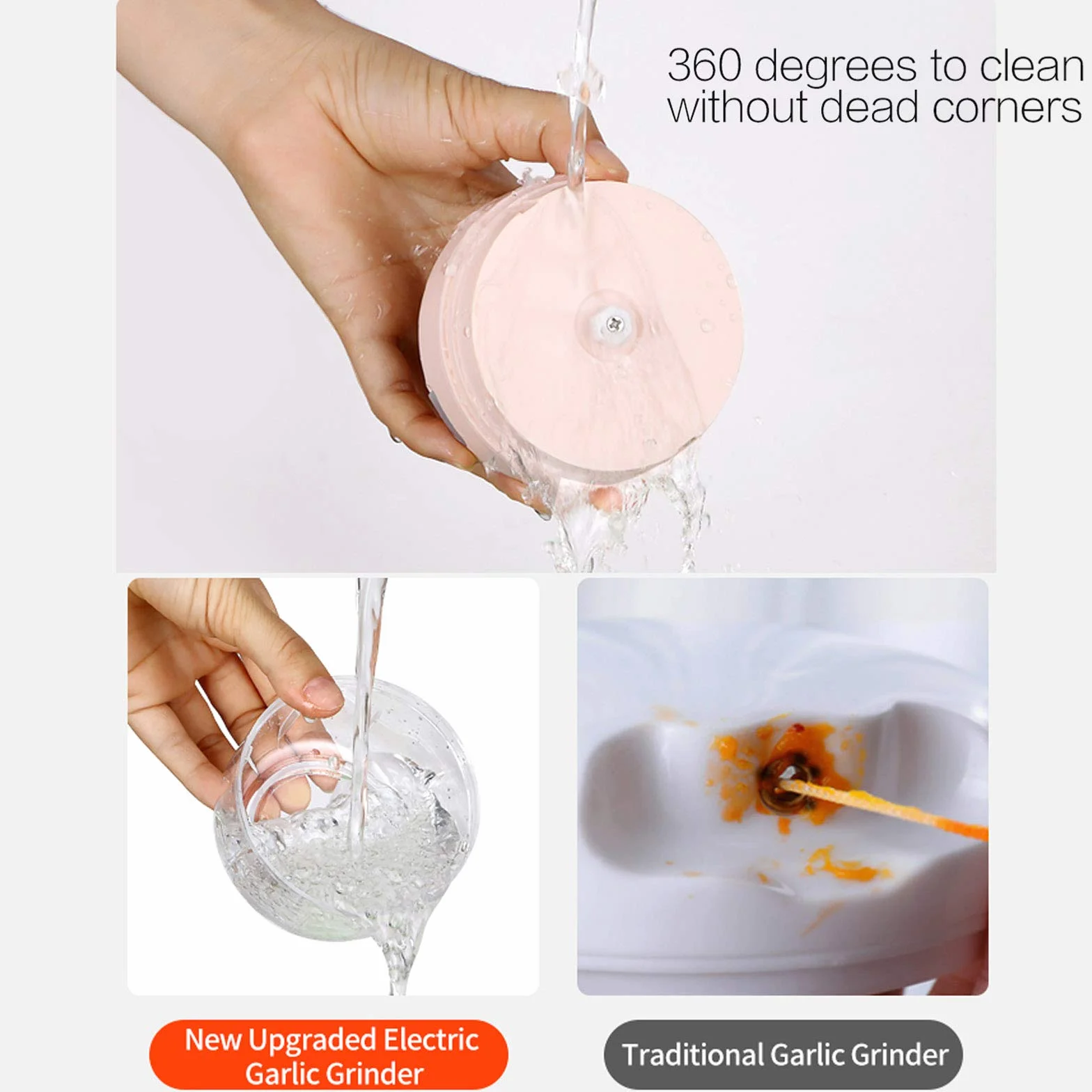 Smerigliatrice per aglio Tritatutto Elettrico Cordless USB Ricaricabile ABS PC Acciaio