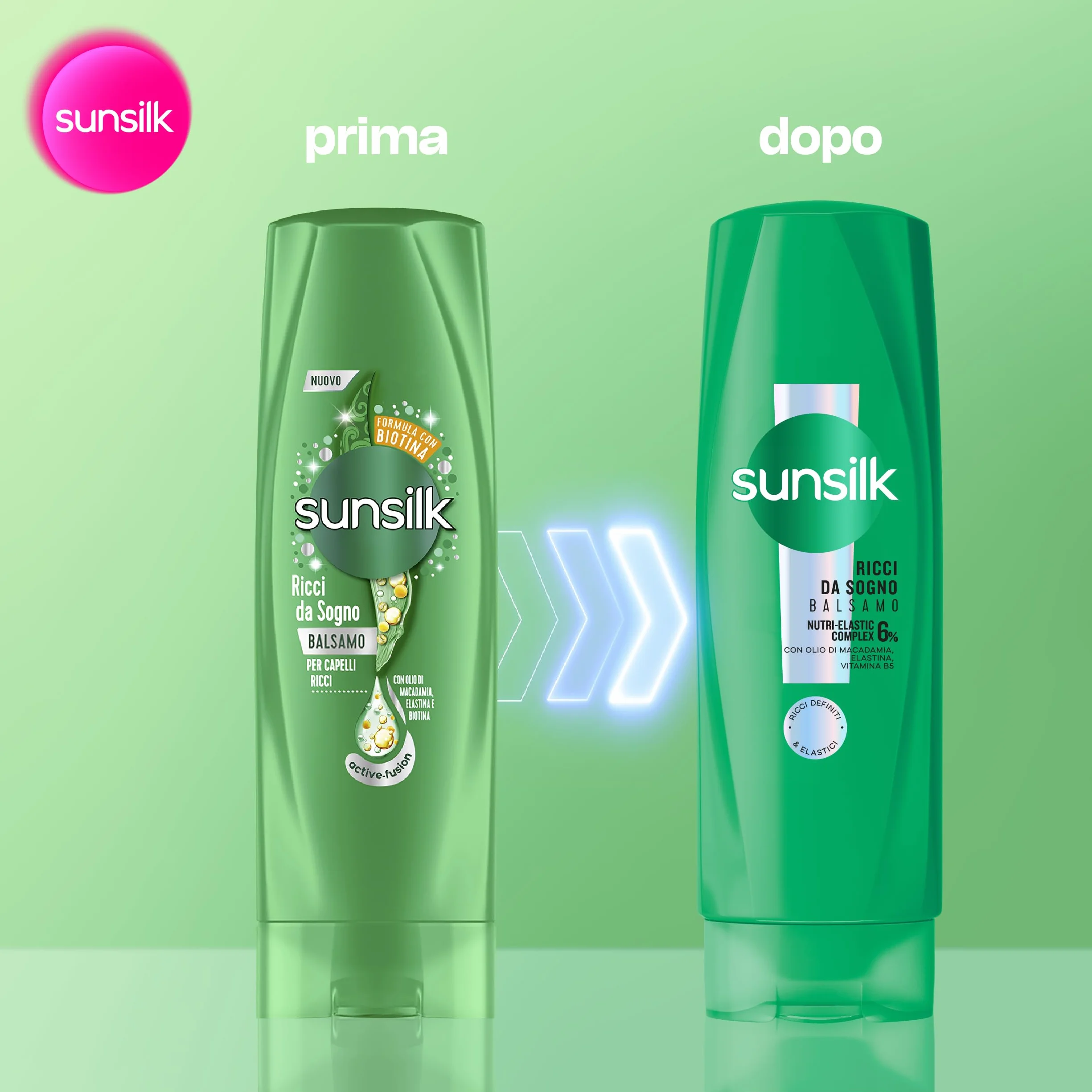 Sunsilk Shampoo Ricci da Sogno 250ml per Capelli Ricci Definiti ed Elastici con Olio di Macadamia, Elastina e Vitamina B5