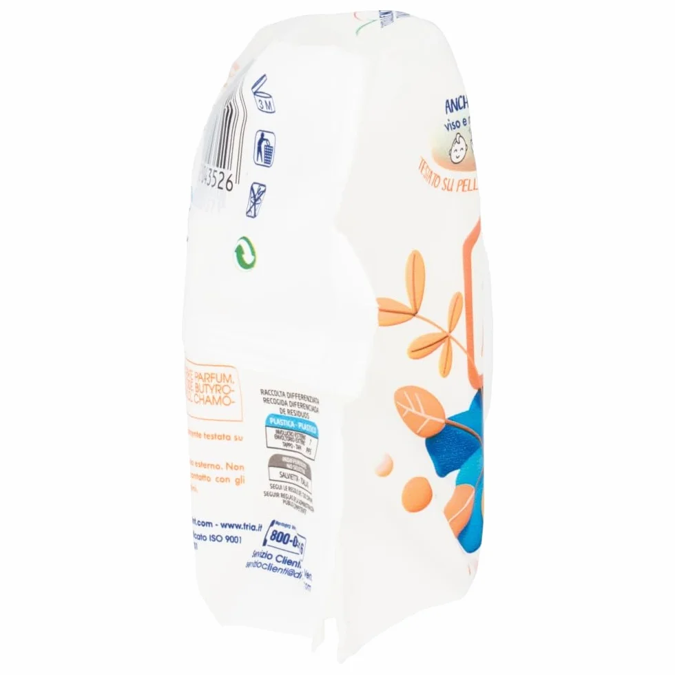 Fria Baby Salviette per Cambio Pannolino con Olio di Argan e Nutrimilk, Idratanti, 70 Pezzi