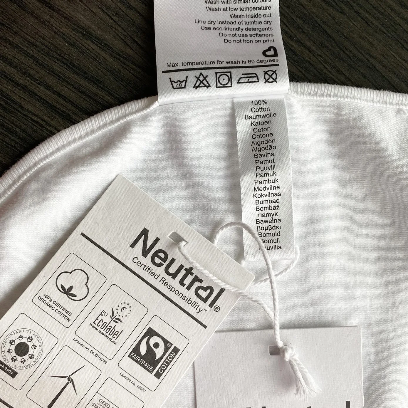 Bavaglino Personalizzato 100% Cotone Organico Certificato 34x23 Bianco