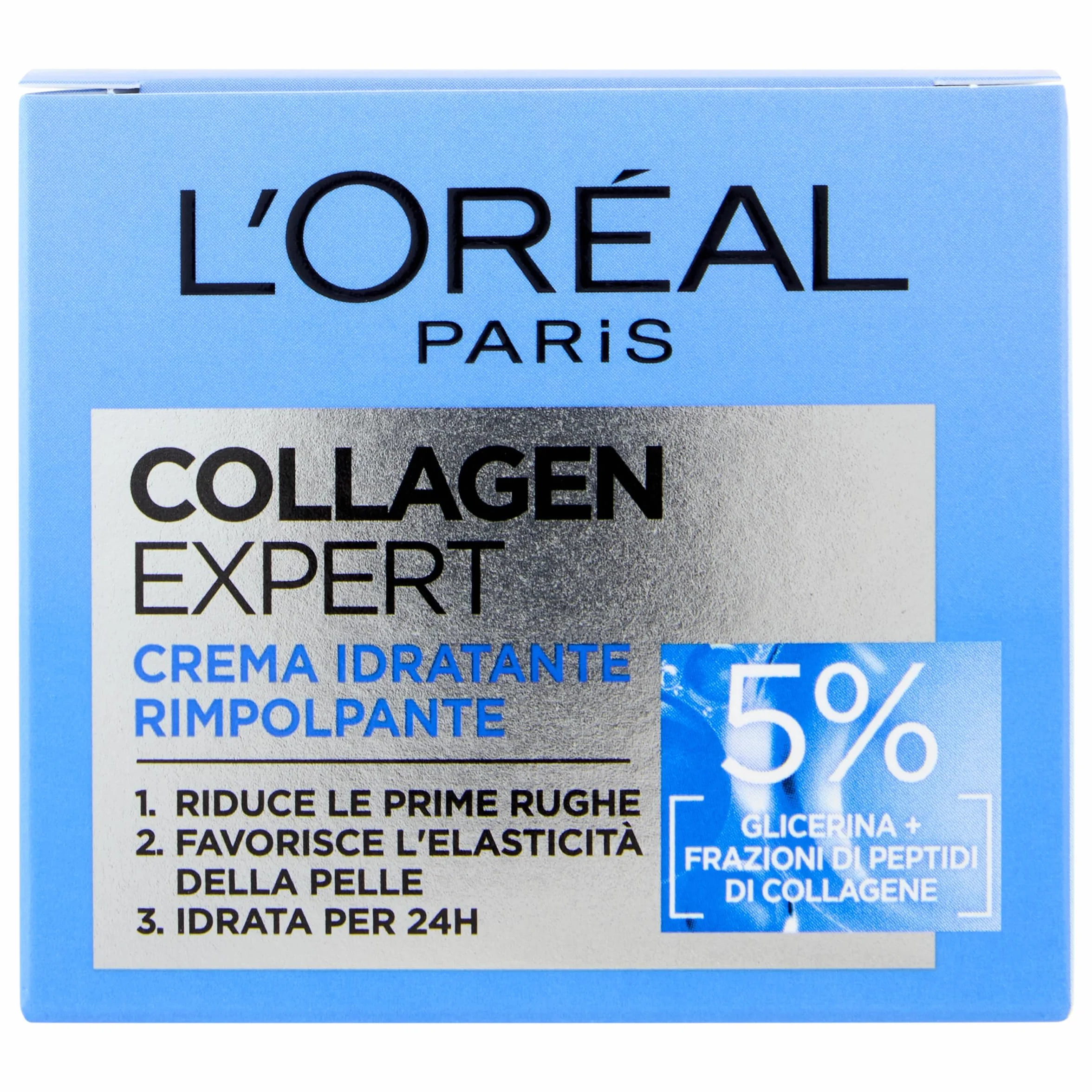 L'Oréal Paris Crema Idratante Collagen Expert 50ml, Crema Viso con Collagene e Peptidi
