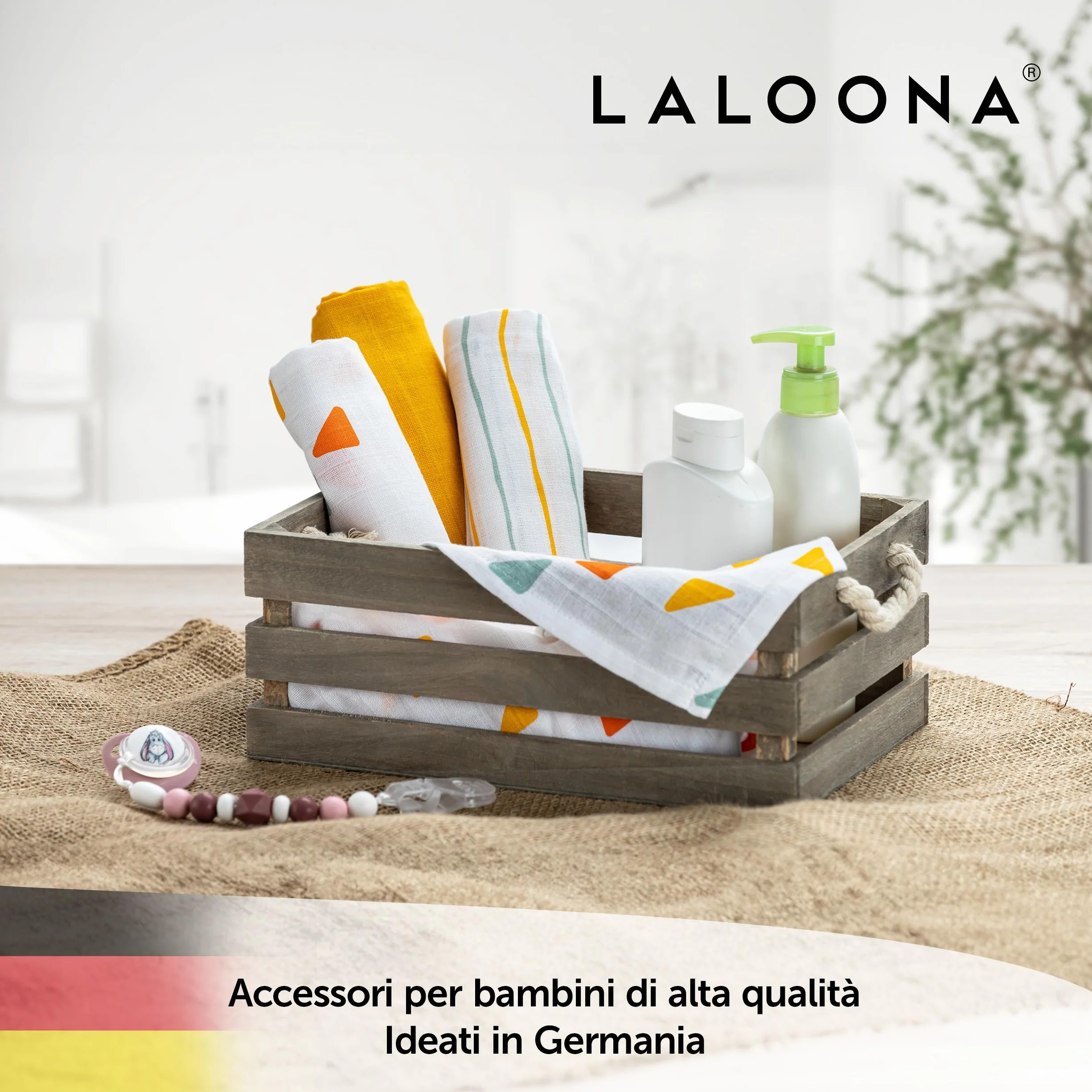 LaLoona pannolini di garza 70x70 cm 100% cotone Oeko-TEX 100 confezione 3 pezzi