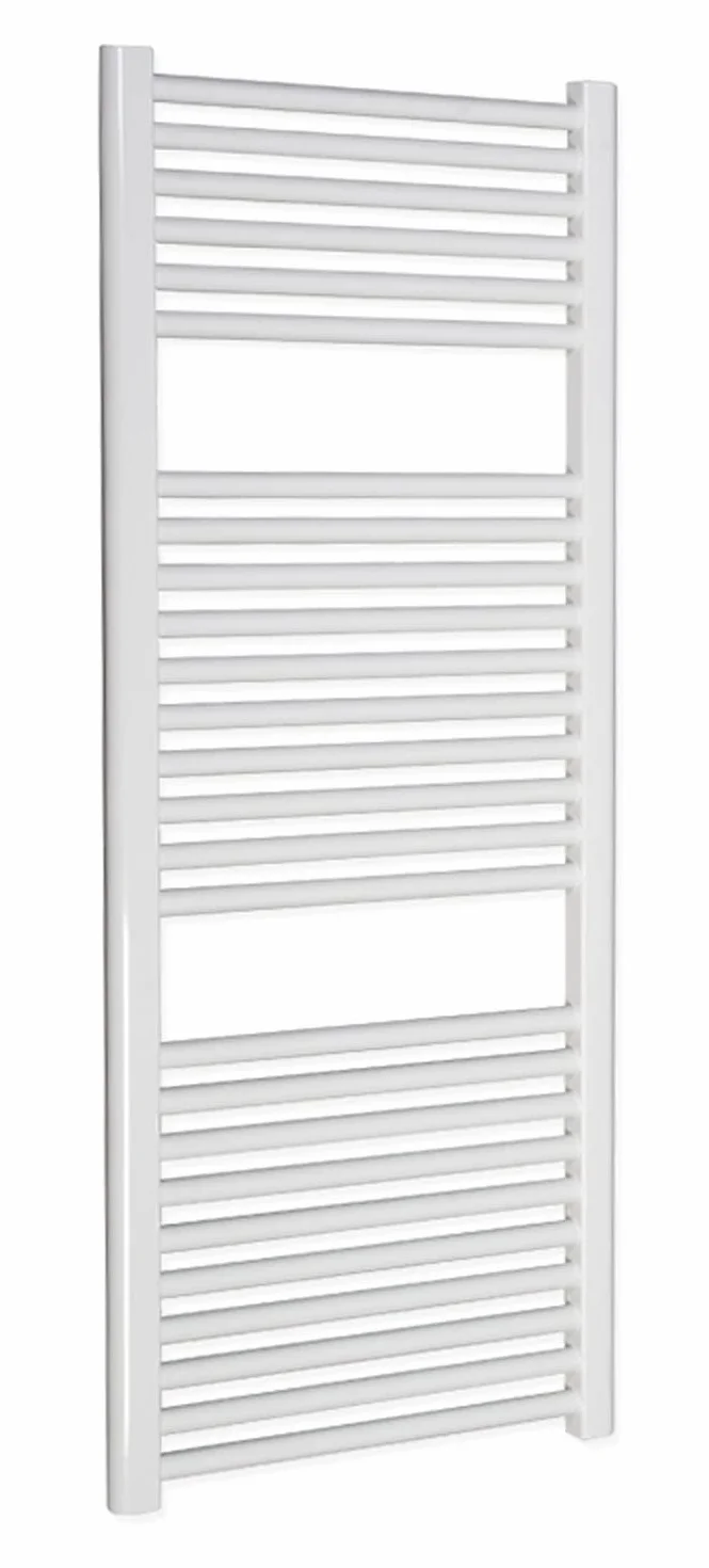 Termoarredo Scaldasalviette Dritto Acciaio Bianco 50 x 120 cm Interasse 45 cm