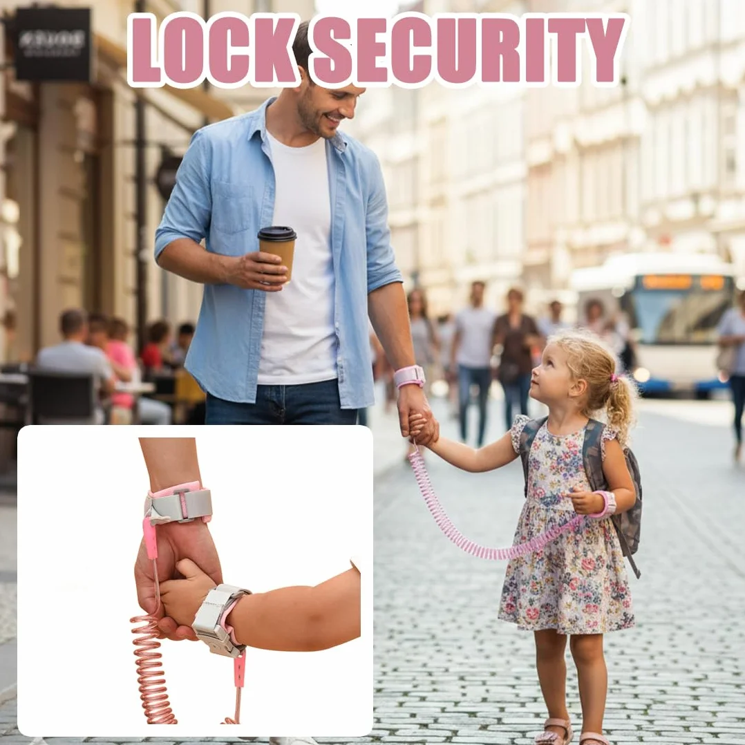 Braccialetto di sicurezza per bambini Redini primi passi, cintura anti-smarrimento 2m