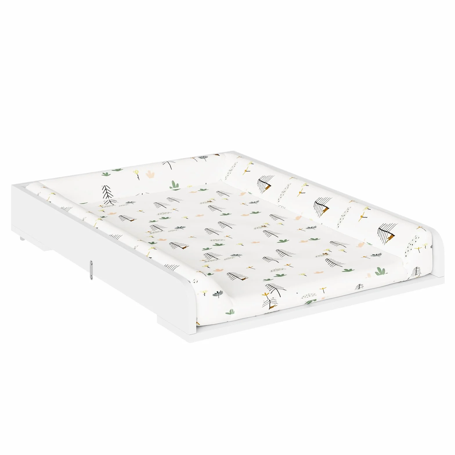 WOLTU Fasciatoio 60x80x10 cm MDF Bianco Piano Regolabile 46,5-50 cm