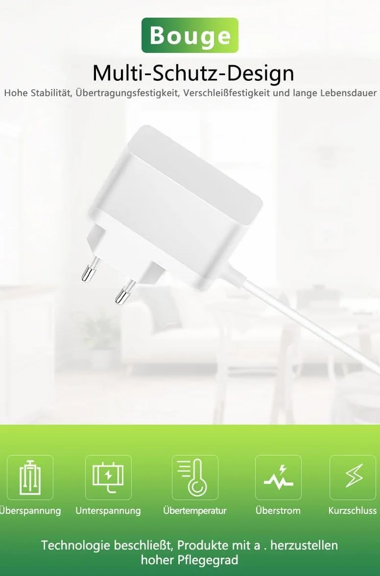 Bouge Cavo di Ricarica Compatibile Philips Avent Babyphone SCD503/26 6V Bianco