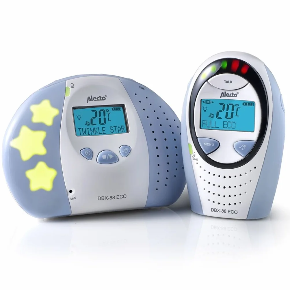 Alecto Bambino DBX-88 ECO DECT Baby Monitor Audio Babyphone con Connessione Sicura