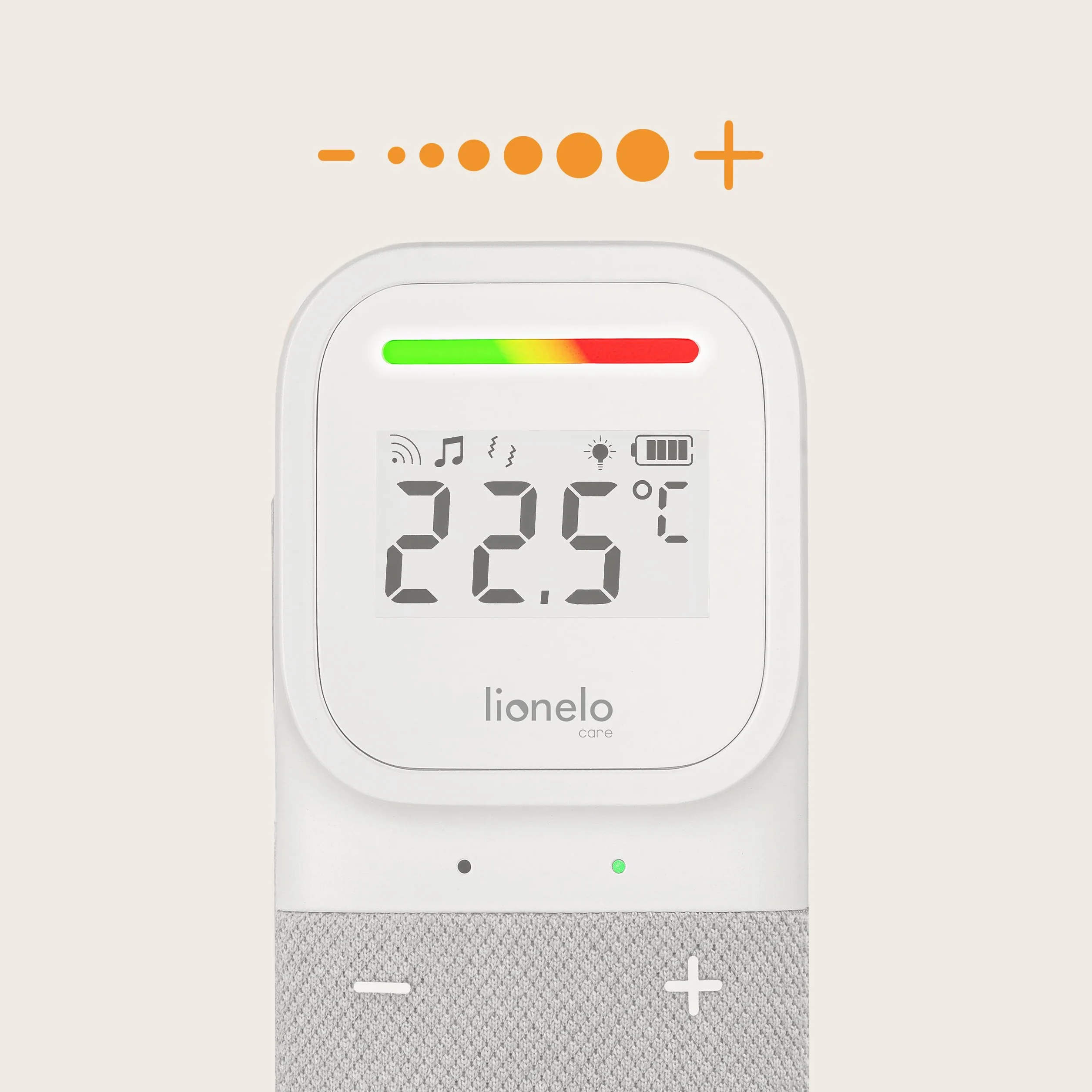 Lionelo Babyline 2.3 Baby Monitor z mikrofonem audio, światłem nocnym, zasięg 400 m, LCD, niania elektroniczna