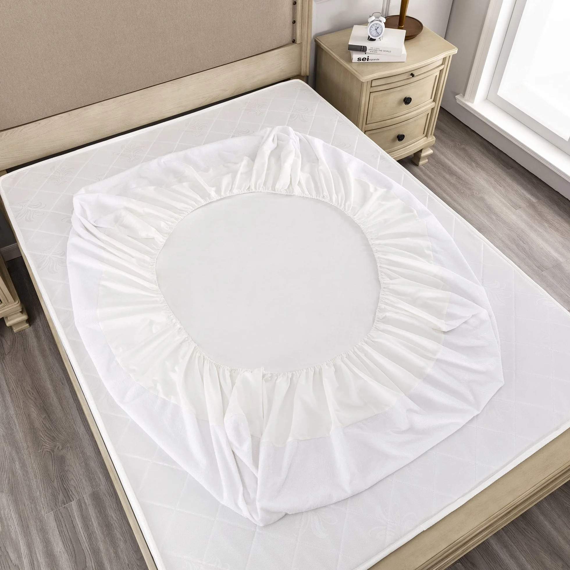 Coprimaterasso Impermeabile per Lettino Neonati 60x120 cm H18cm Anallergico Antiacaro Antibatterico