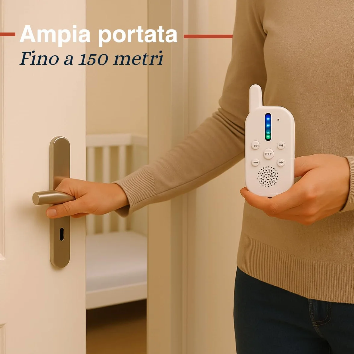 Grundig Baby Monitor Audio DECT Komunikacja Bidirekcyjna LED Dźwięku Baterie Biały